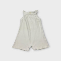 Milk Ribbed Romper, Size 3