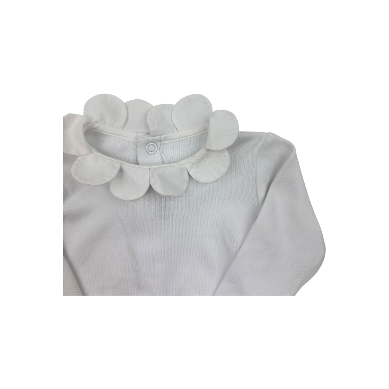 Jacadi Paris Petal Collar Bodysuit, Size 0000