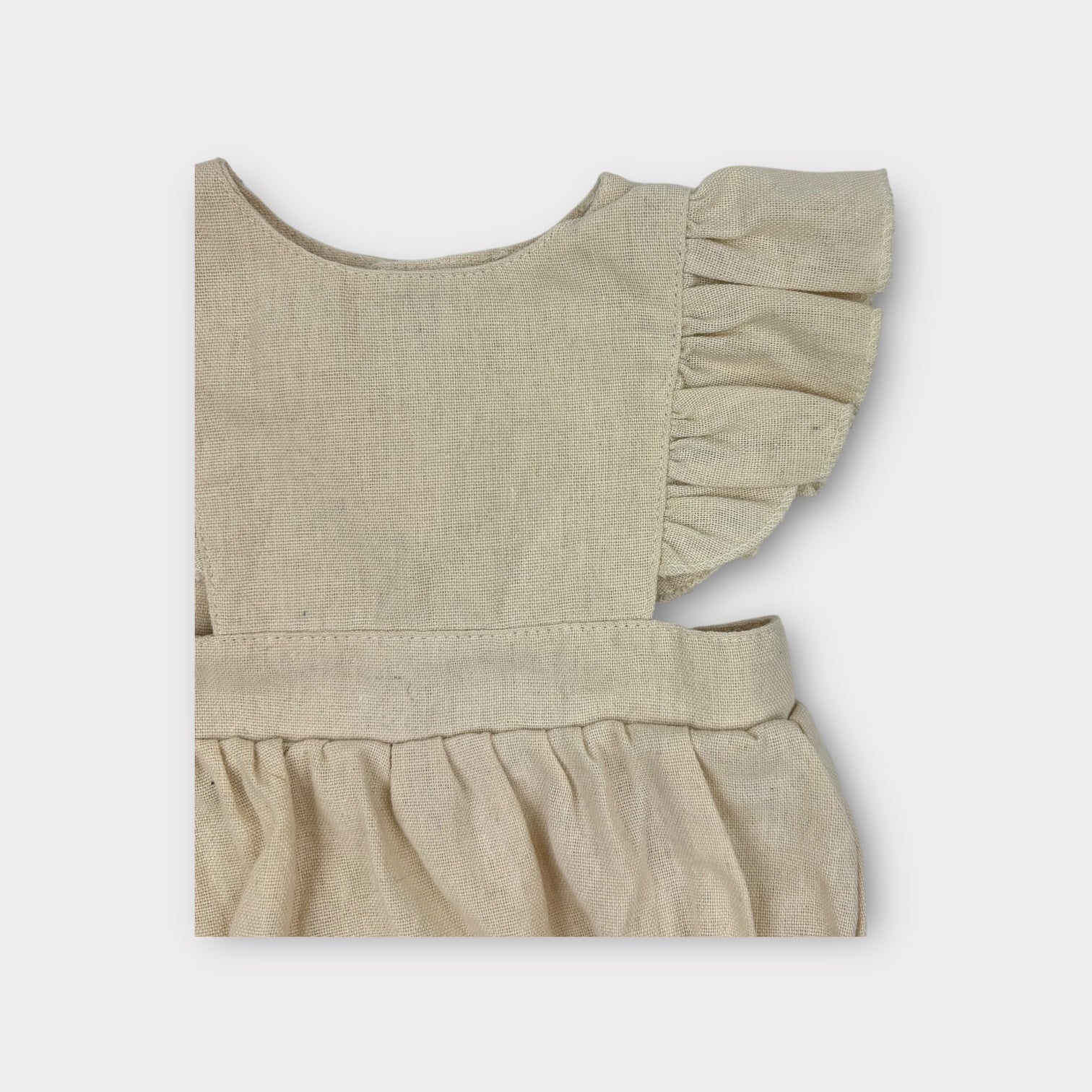 Myla and Co Beige Linen Romper, Size 000
