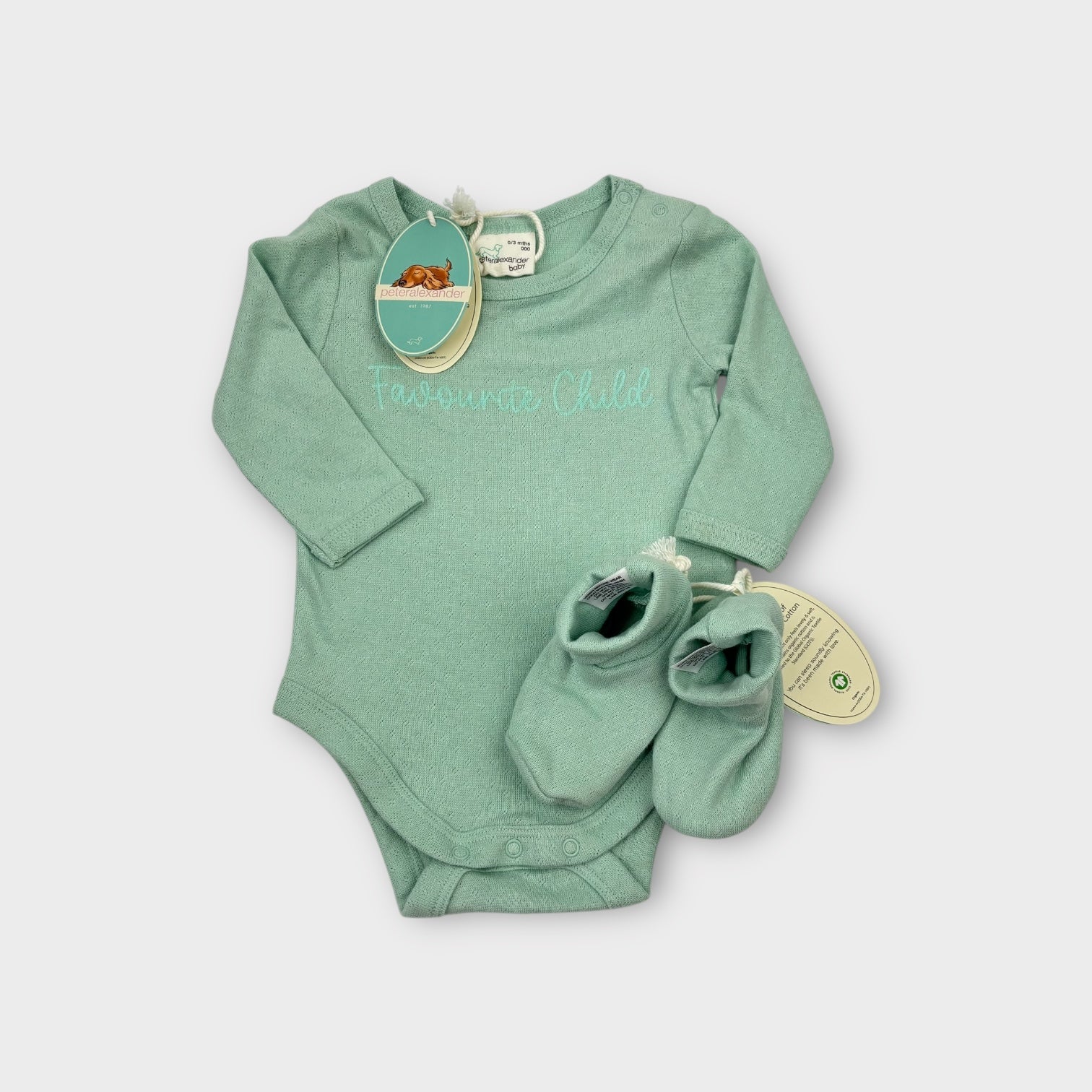 Peter Alexander Bodysuit & Booties Set, Size 000
