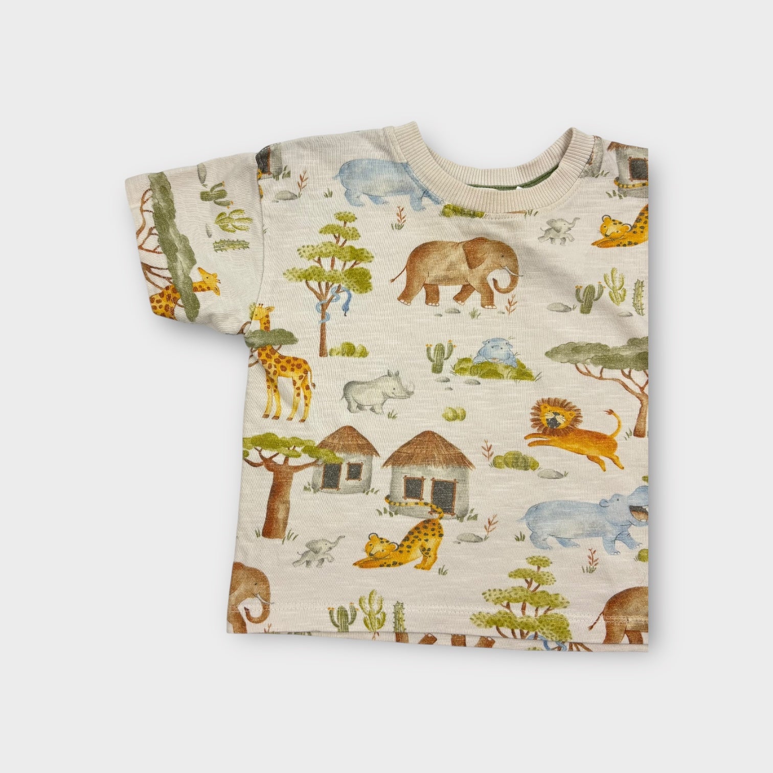 Purebaby Safari Print T-Shirt, Size 0