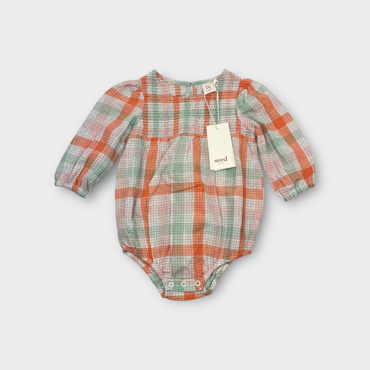Seed Clementine Romper, Size 0