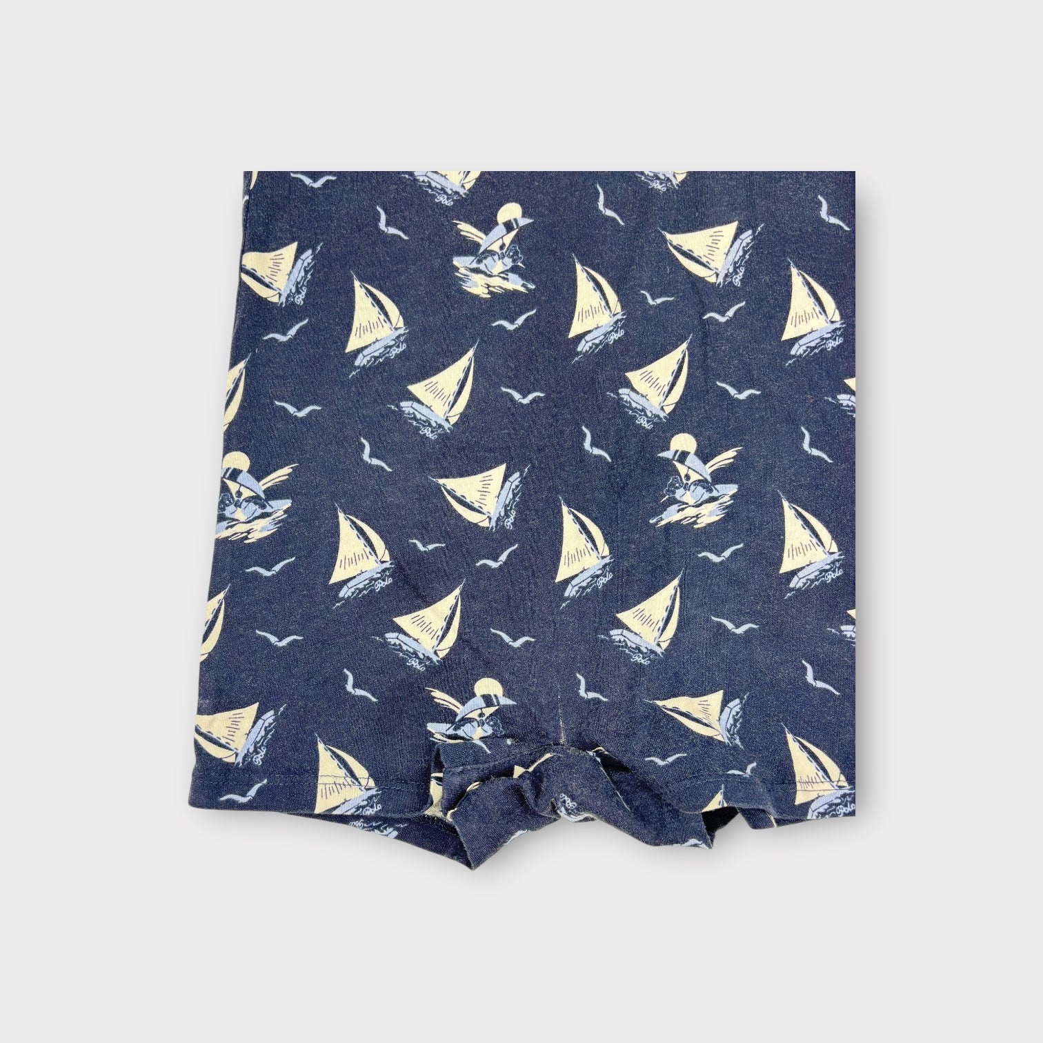 Ralph Lauren Navy Sailboat Romper, Size 0