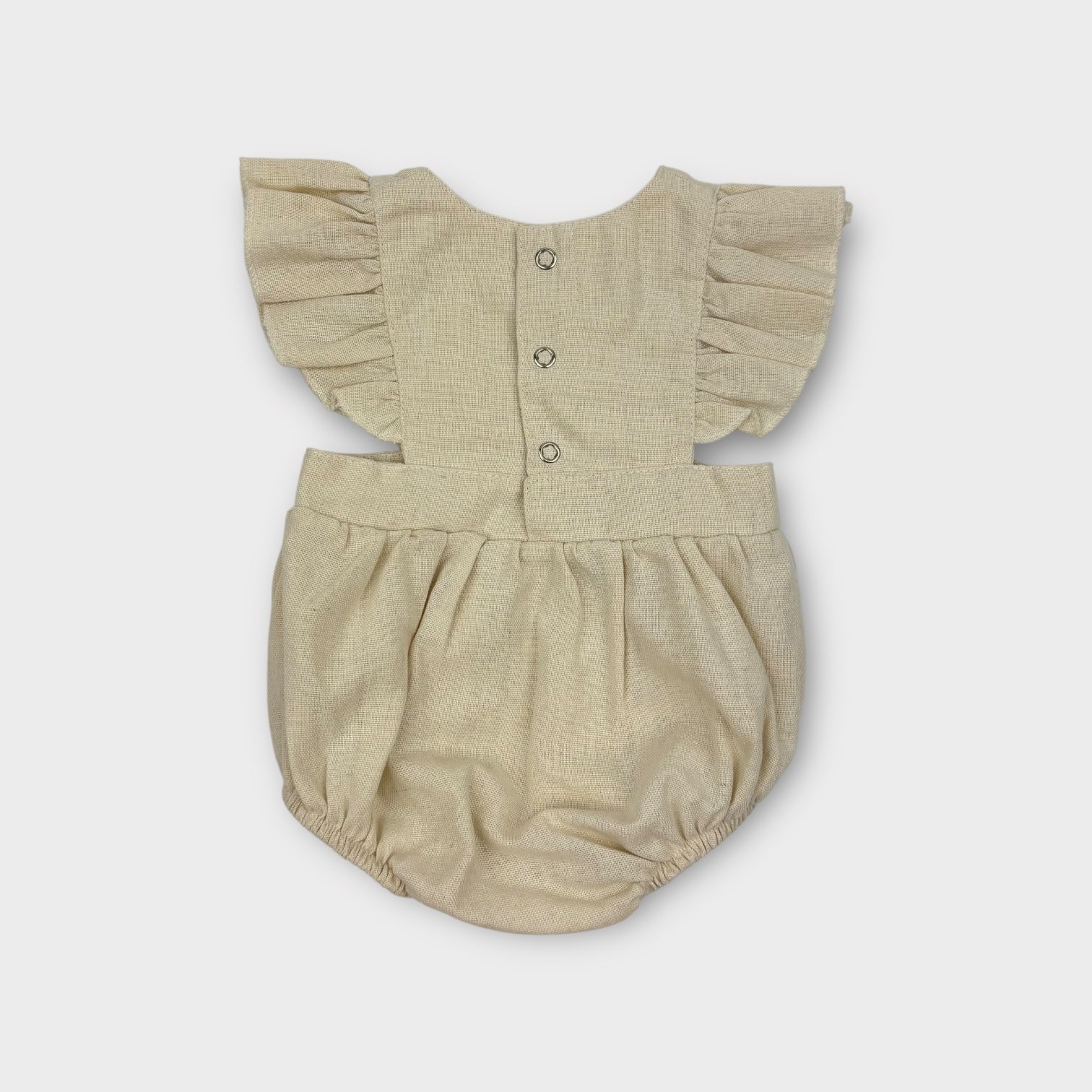 Myla and Co Beige Linen Romper, Size 000