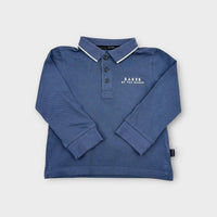 Ted Baker Blue Long Sleeve Polo Shirt, Size 2-3