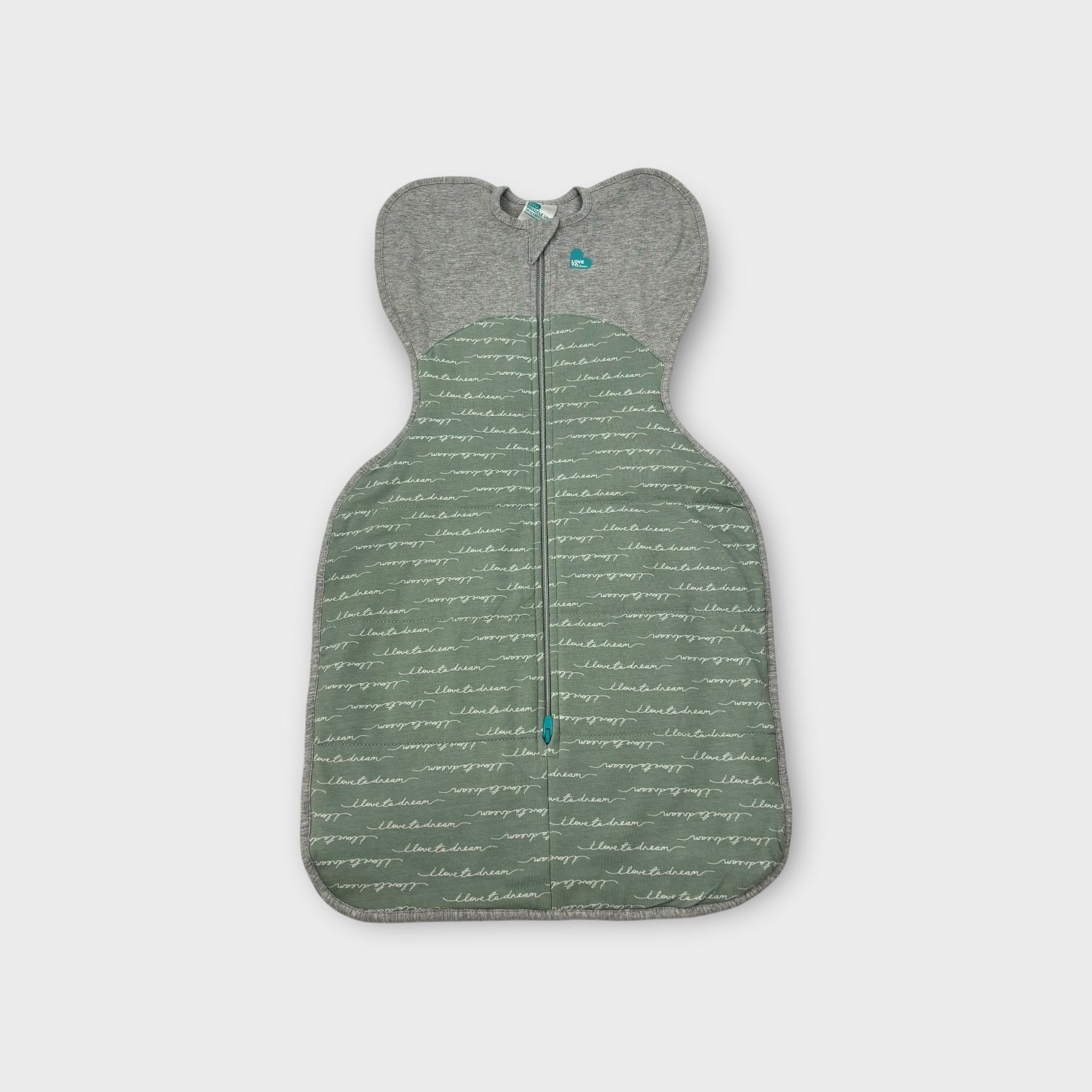 Love to Dream Sage & Grey 2.5 Tog Sleep Suit, Size 00