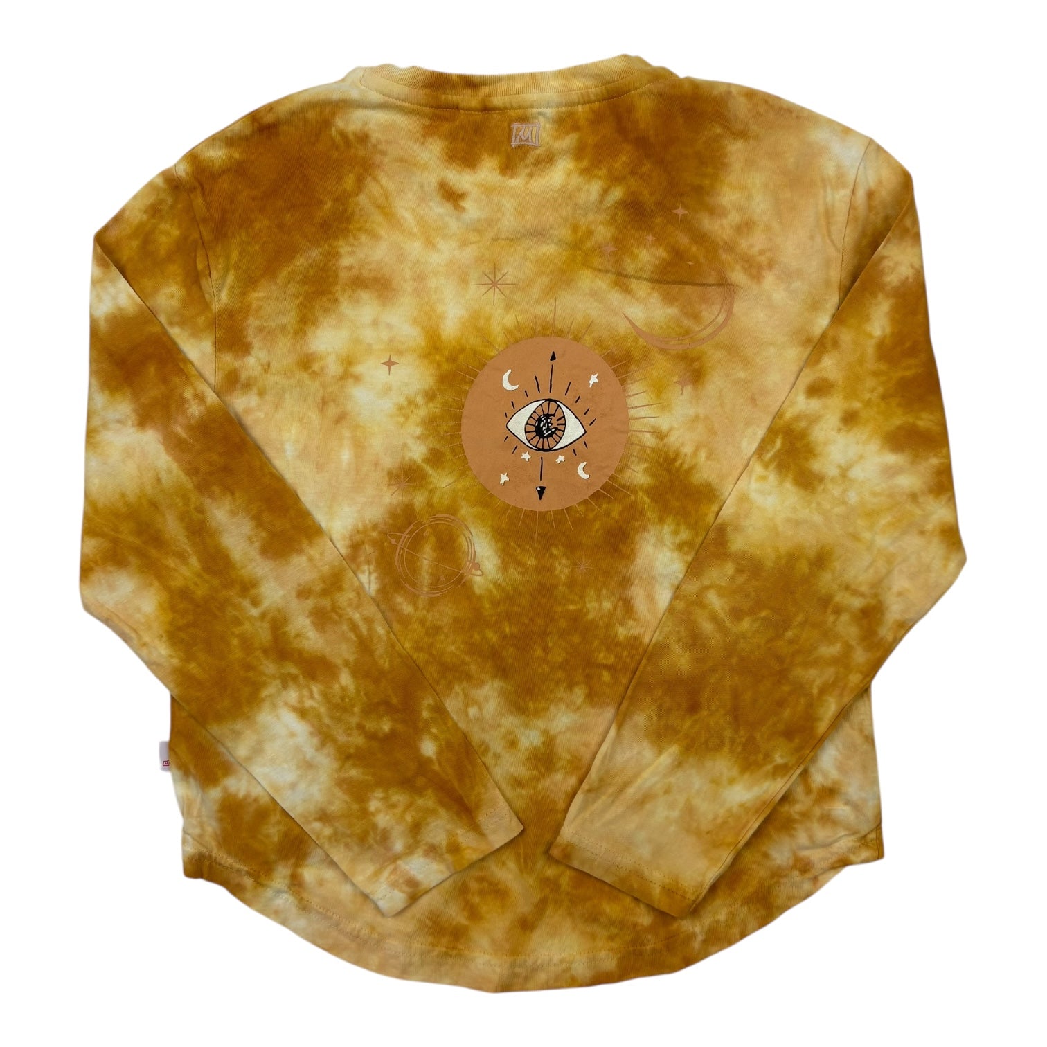 Munster Yellow Tie Dye Long Sleeve Top, Size 10