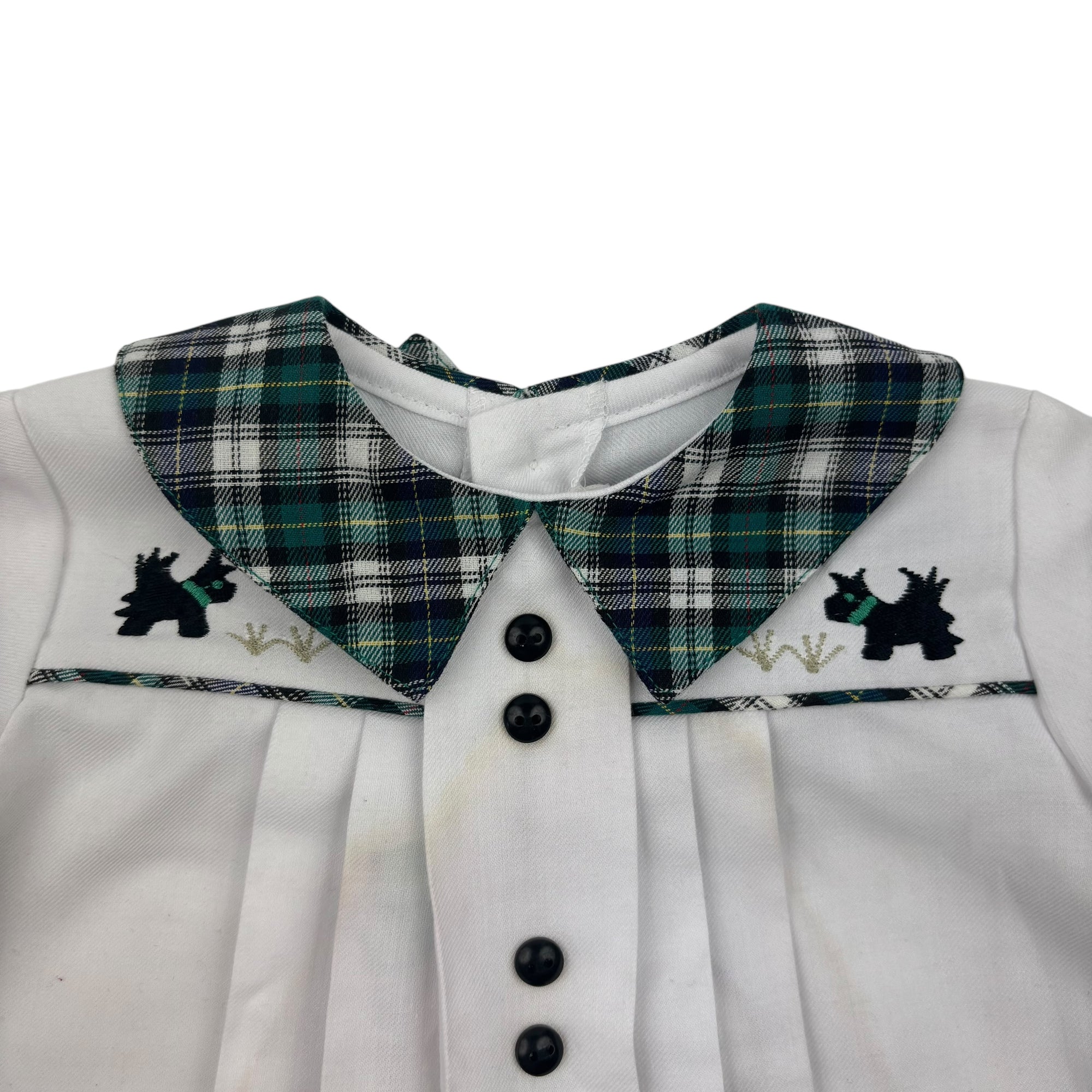 Vintage Pleated Collared Shirt, Size 000