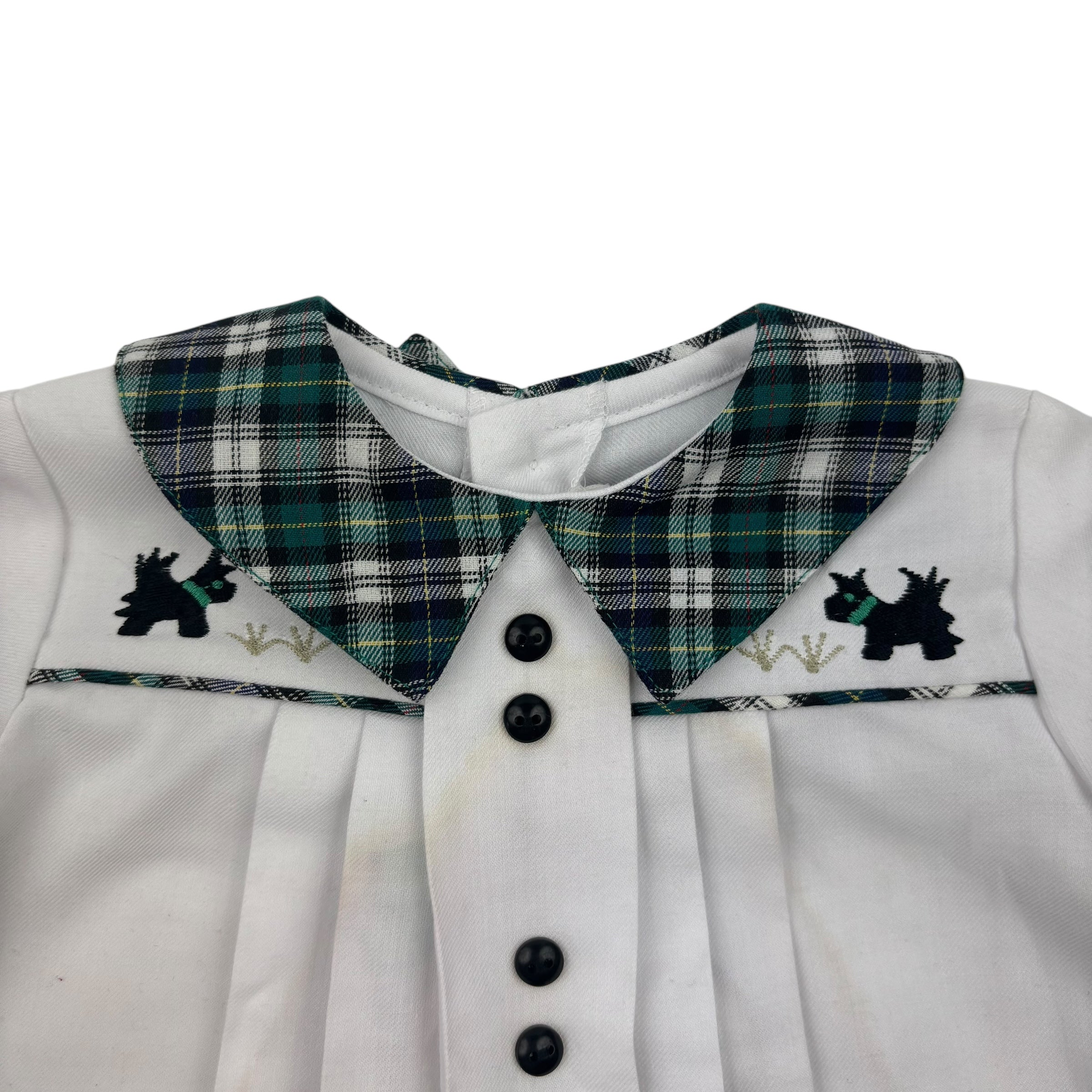Vintage Pleated Collared Shirt, Size 000