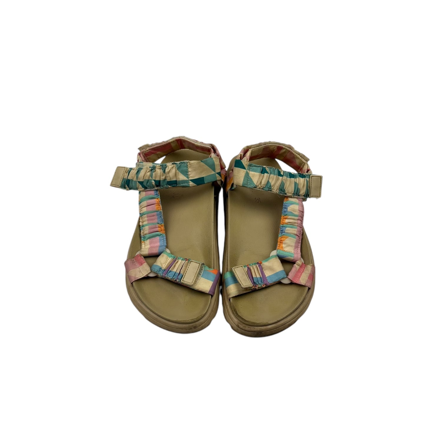 Zara Fabric Velcro Sandals, Size EU35
