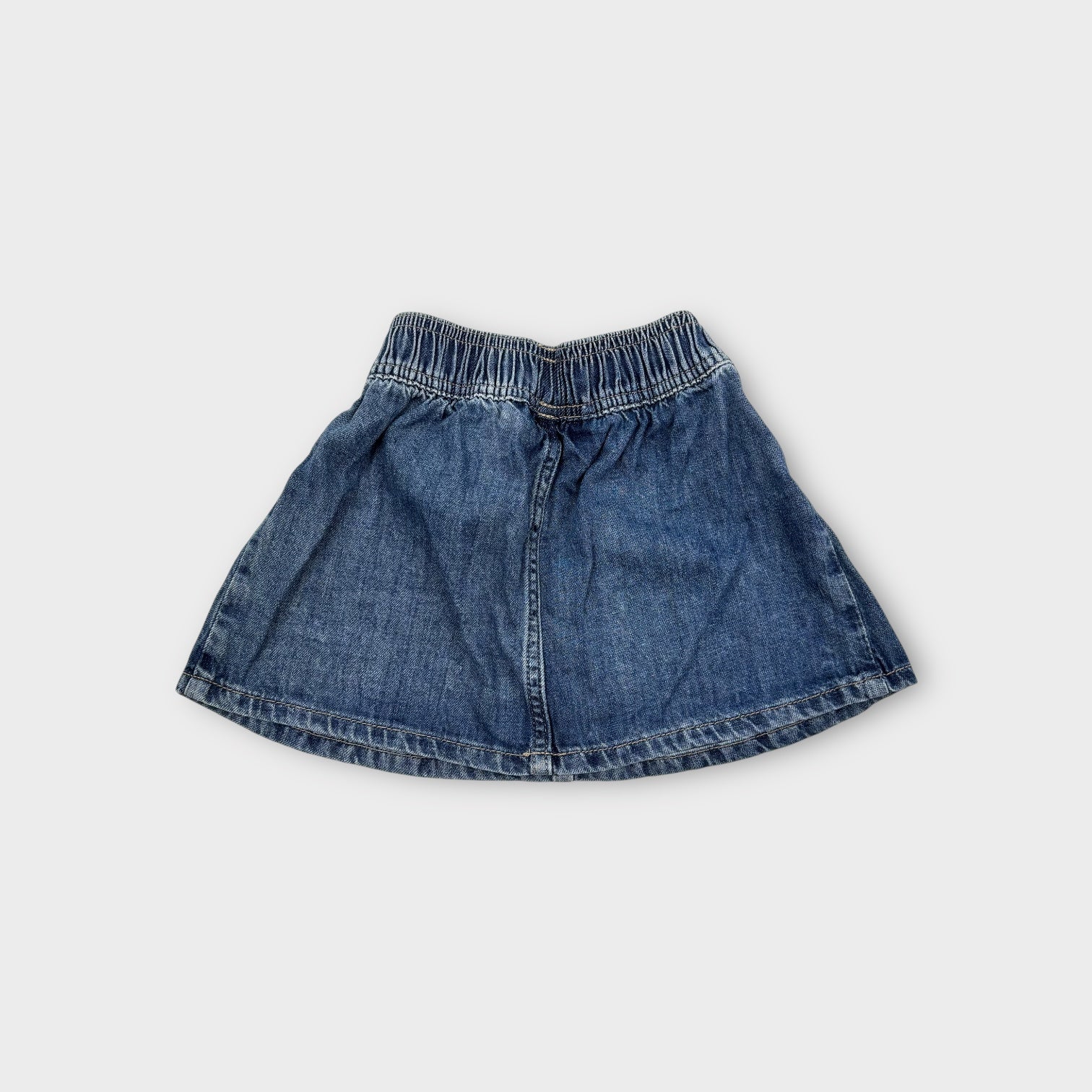 Denim Pleated Skirt, Size 2
