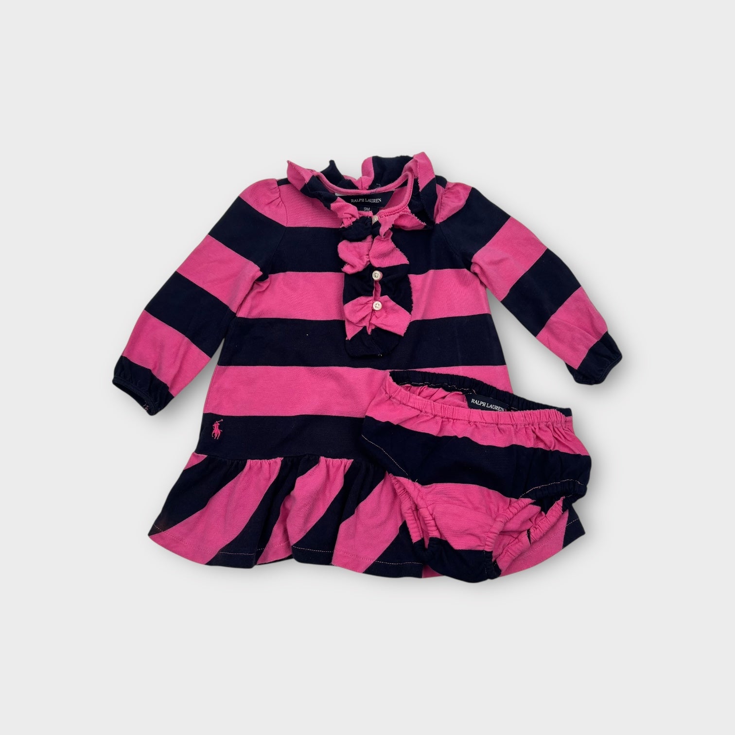 Ralph Lauren Stripe Long Sleeve Dress, Size 0