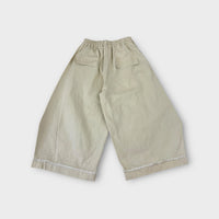 Cream Barrel Leg Pants, Size 8