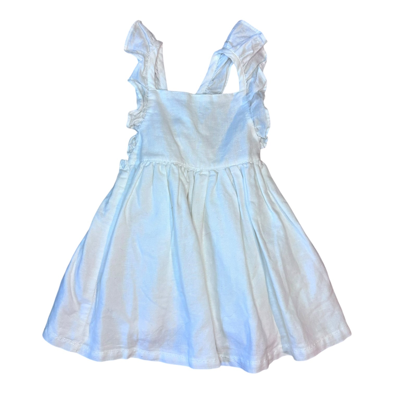 Country Road White Linen Dress, Size 0