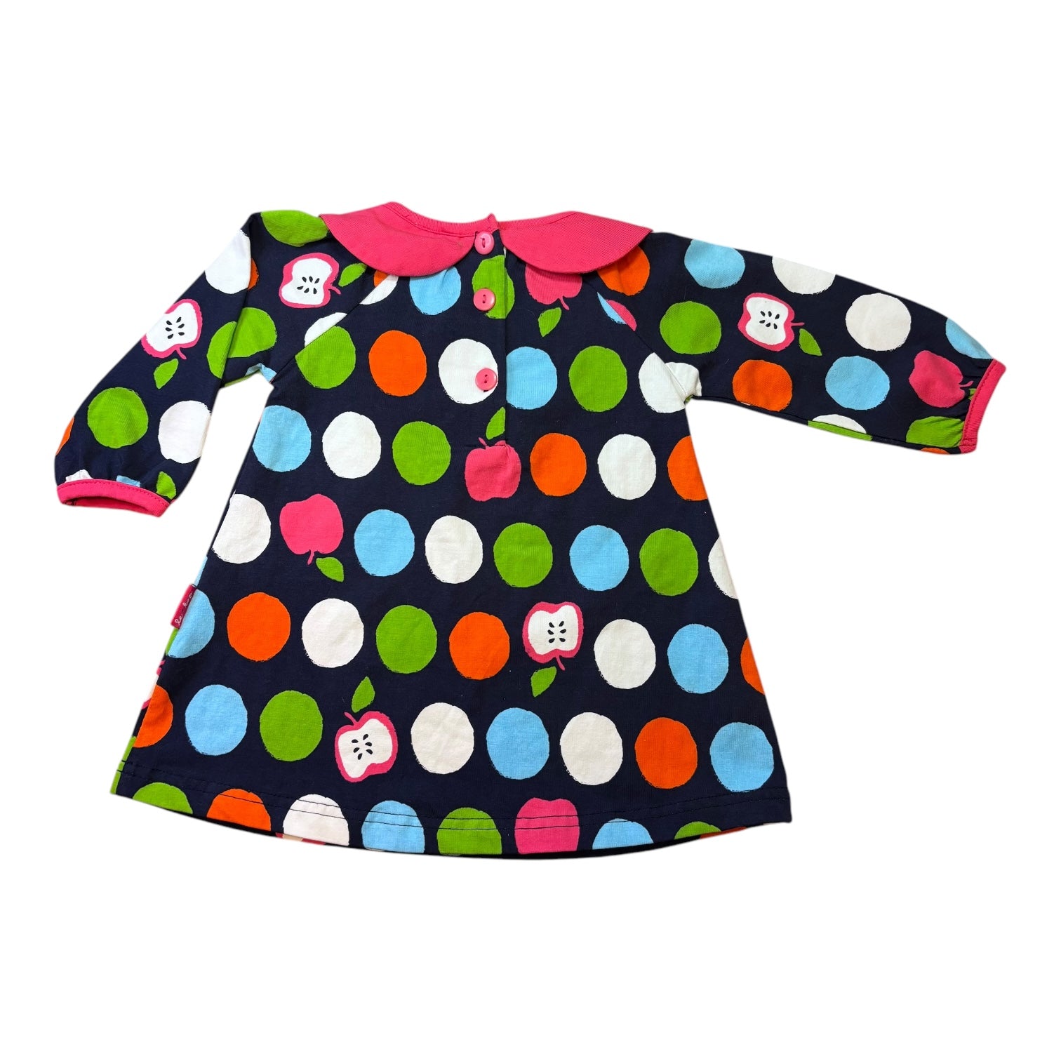 Le Top Polkadot Apple Print Dress, Size 00