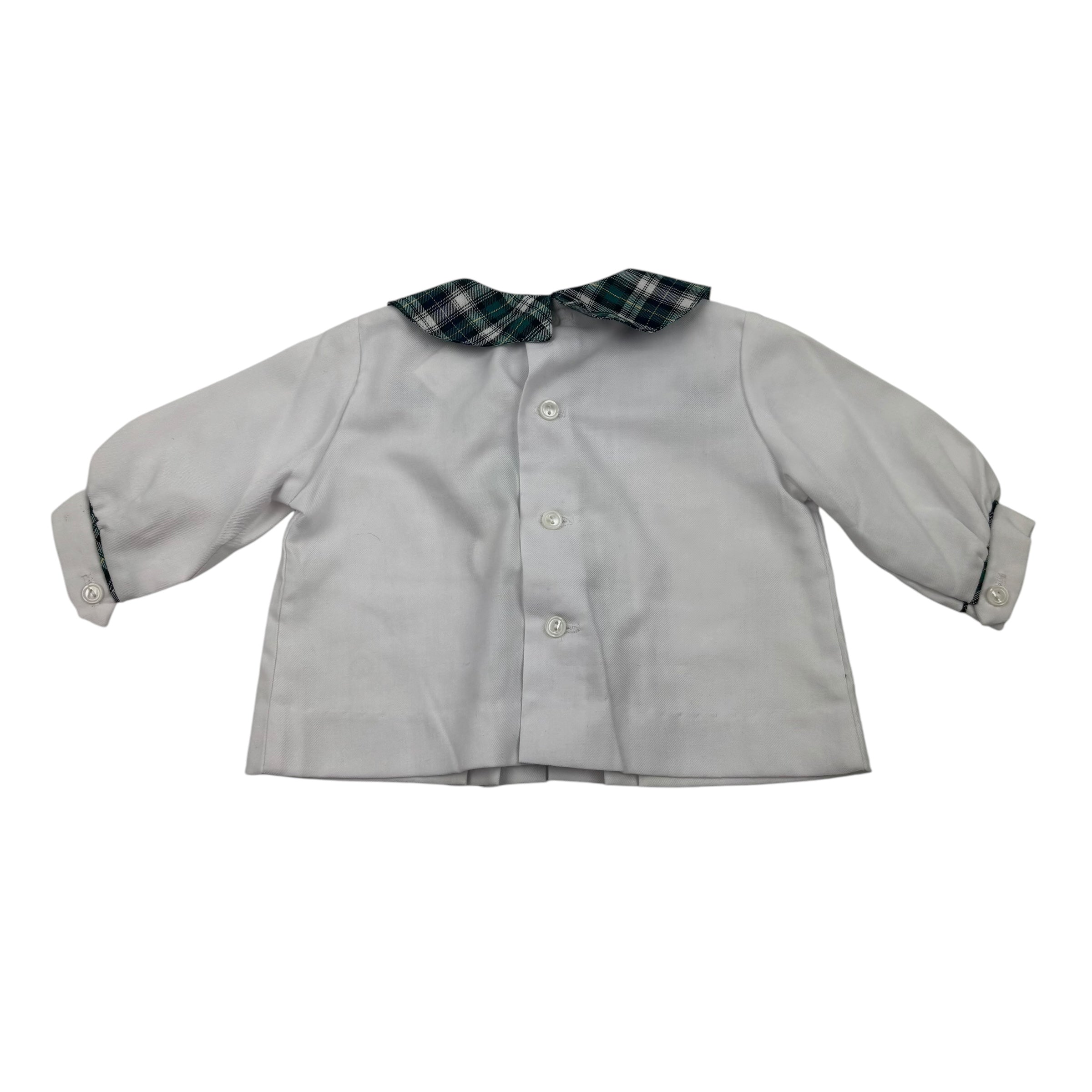 Vintage Pleated Collared Shirt, Size 000