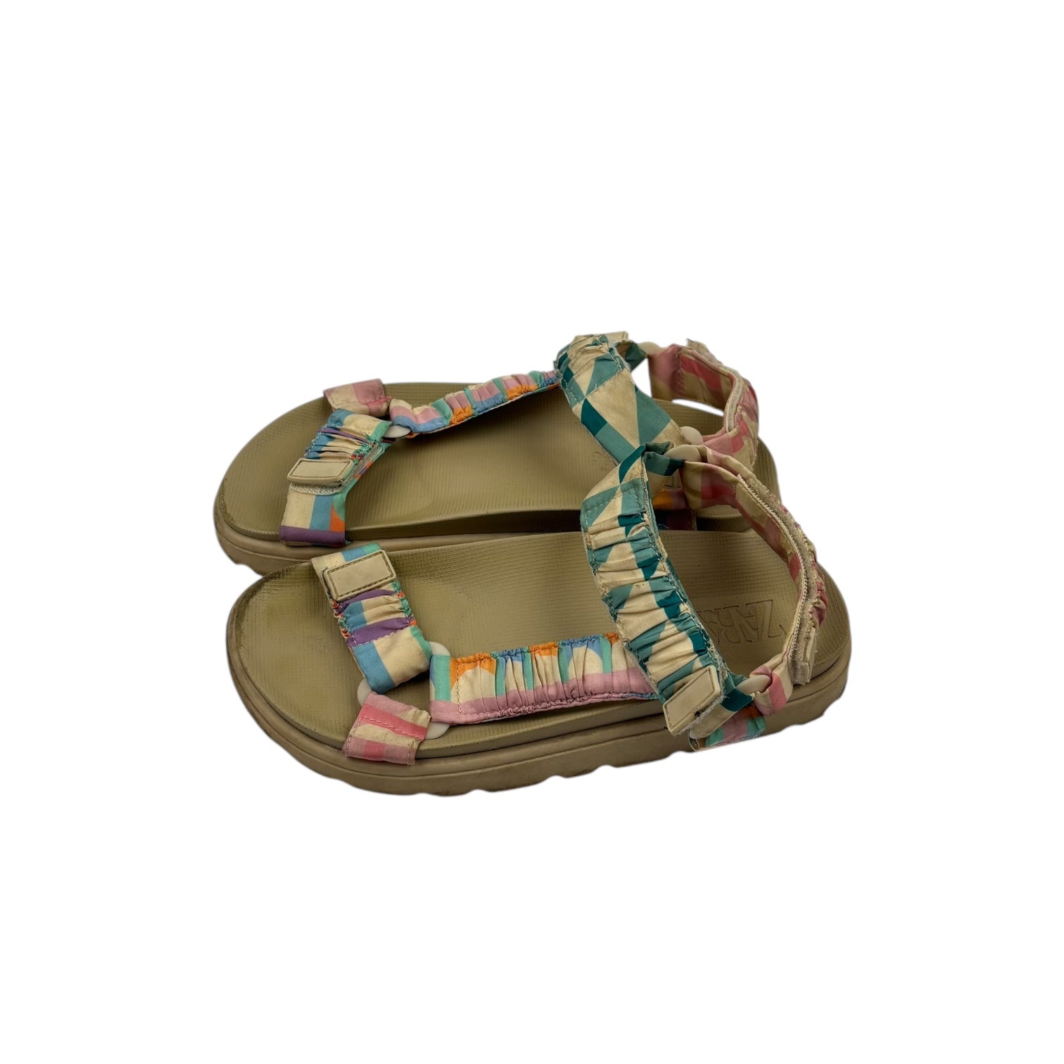 Zara Fabric Velcro Sandals, Size EU35