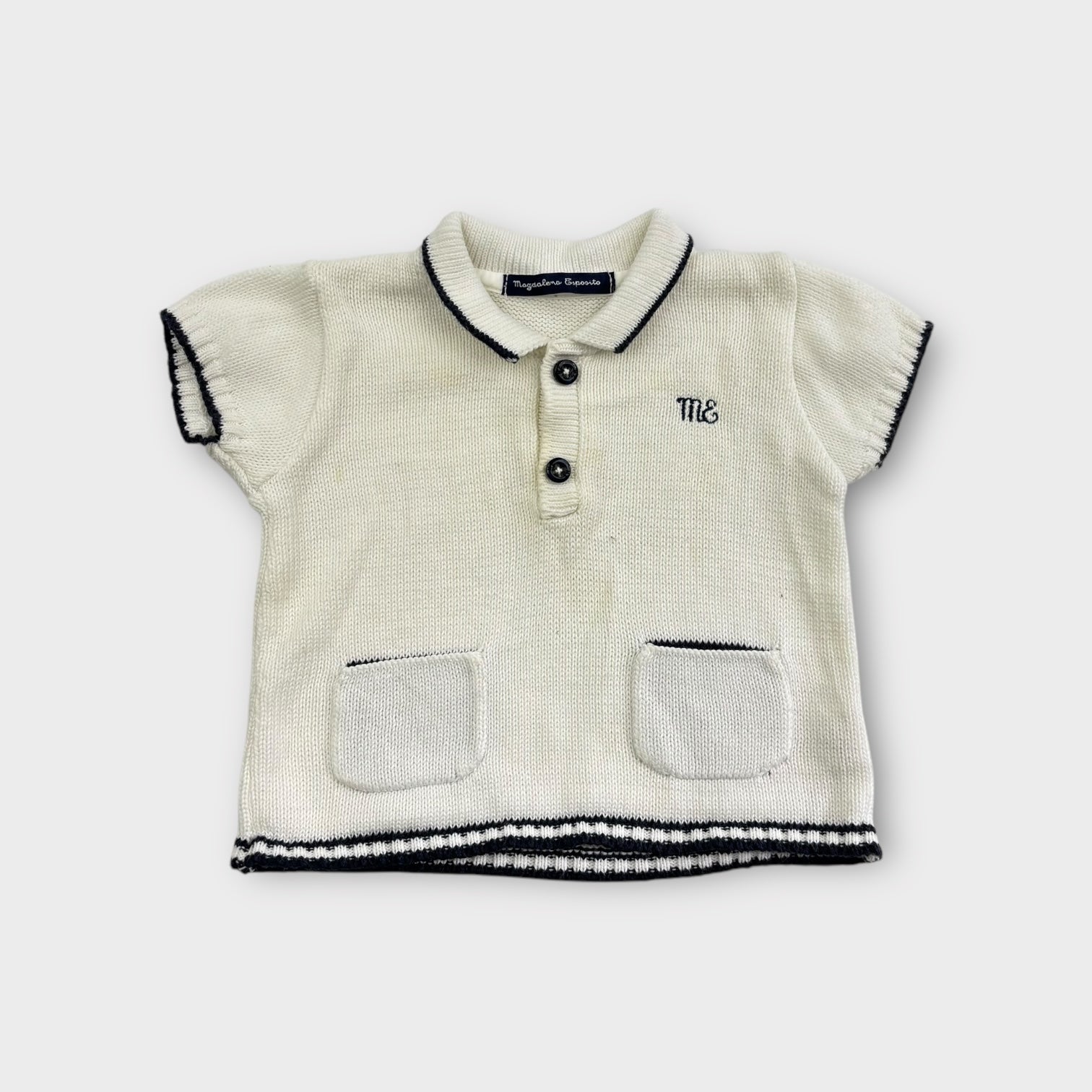Magdalena Esposito Knitted Polo Top, Size 00