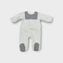 Jacadi Paris White Velour Onesie, Size 000