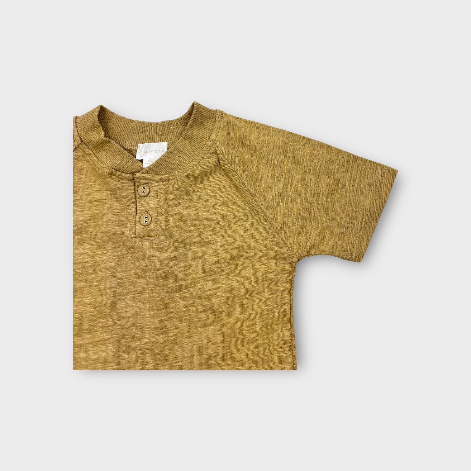 Jamie Kay Khaki Henley T-Shirt, Size 0