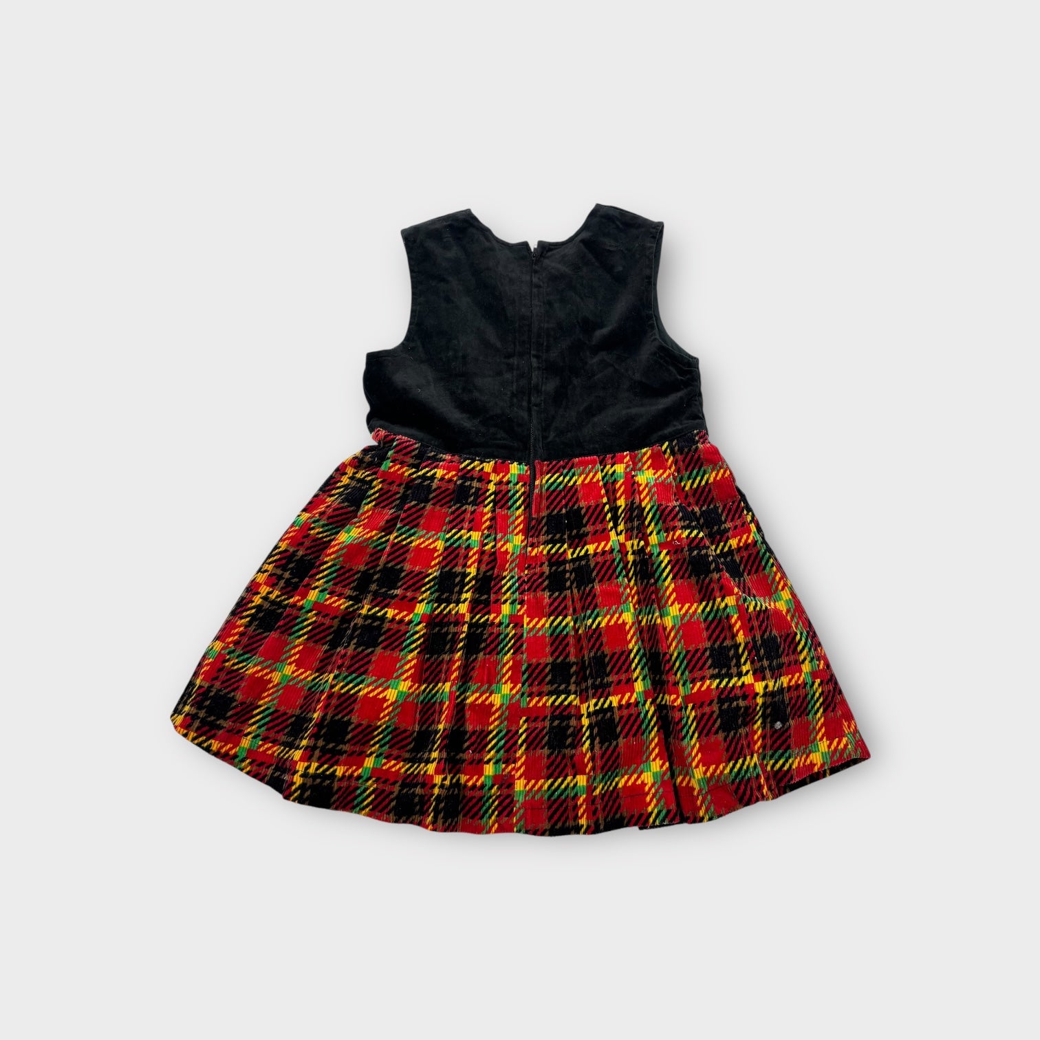 Vintage Plaid Dress & Matching Bag, Size 10