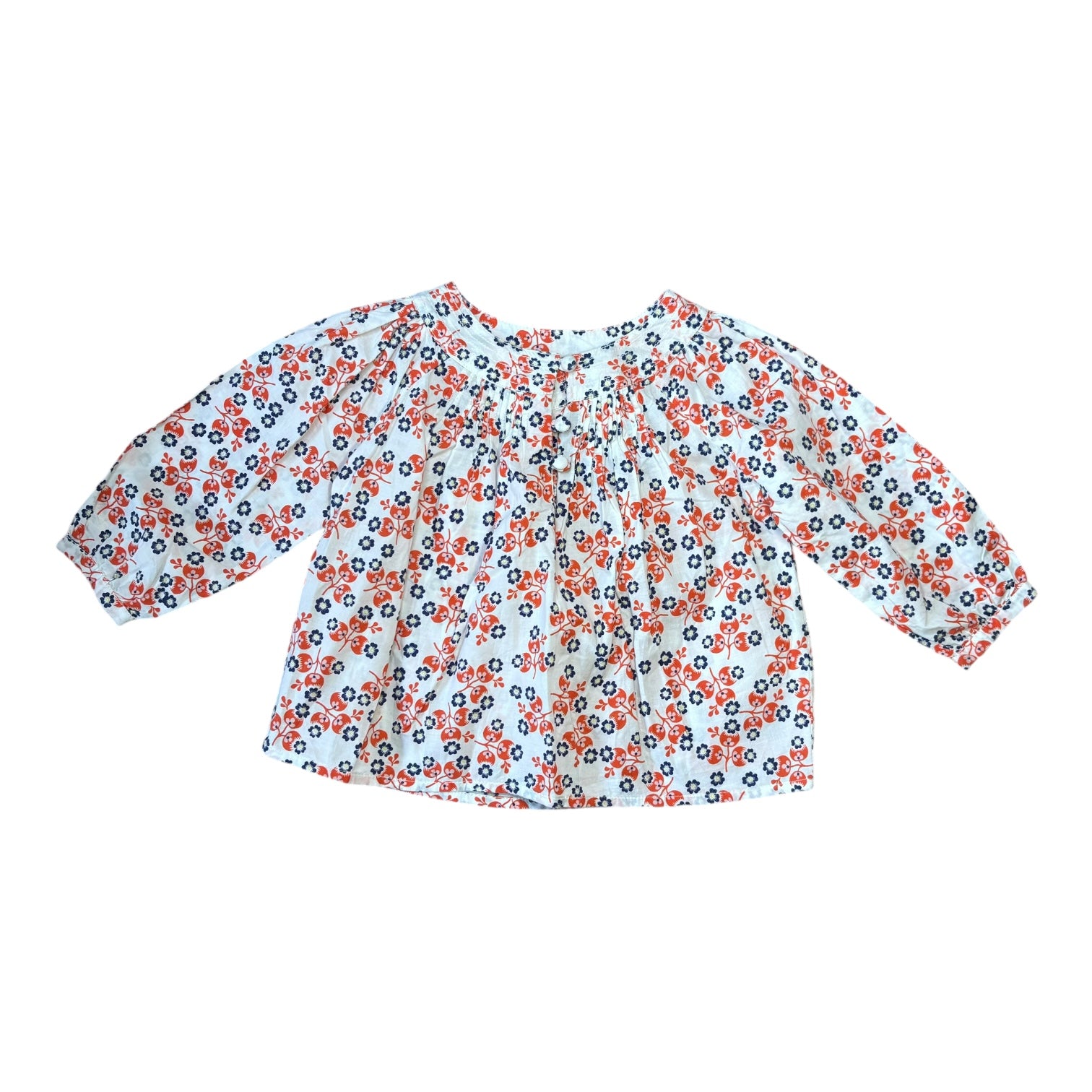Country Road Floral Print Blouse, Size 0