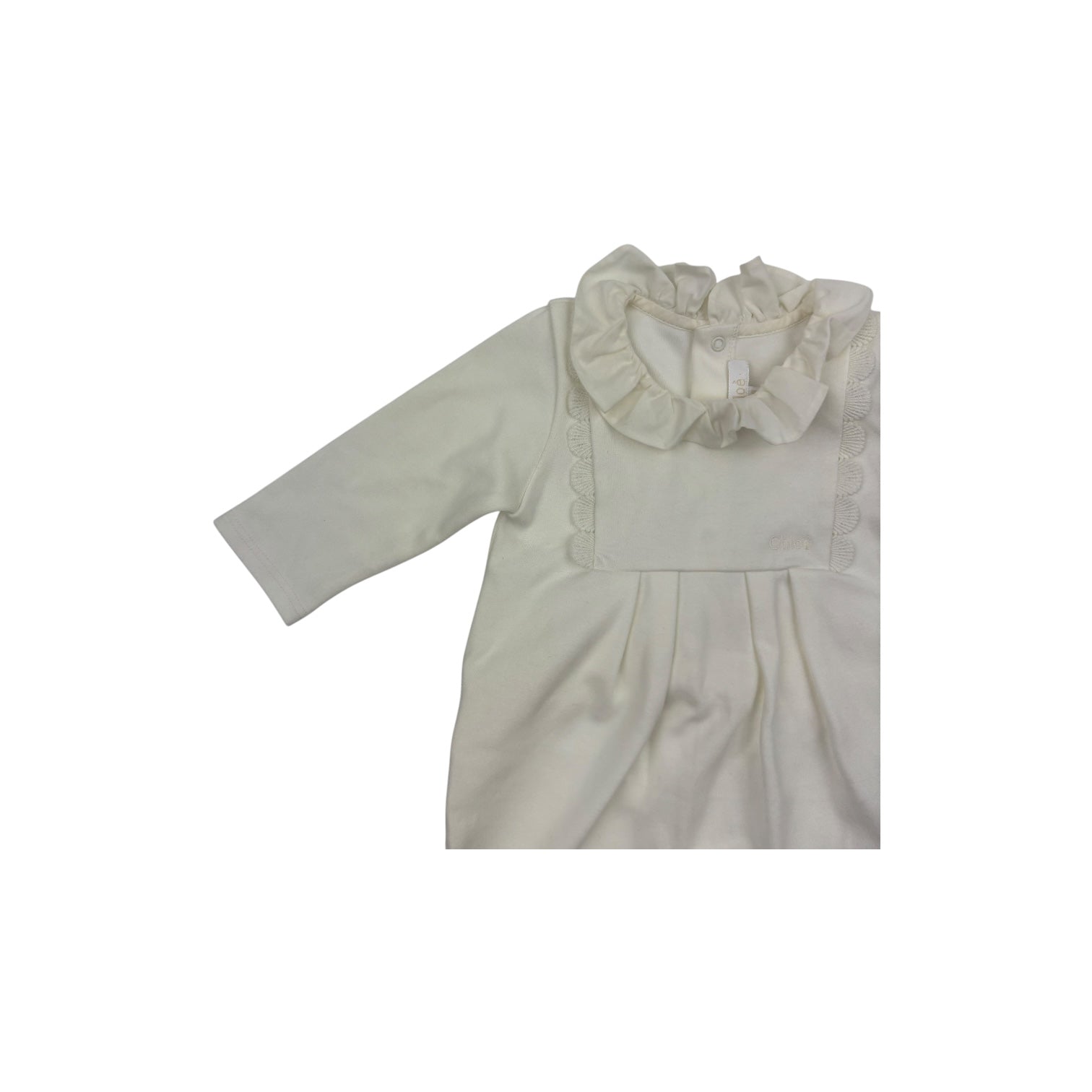 Chloe White Onesie, Size 0000
