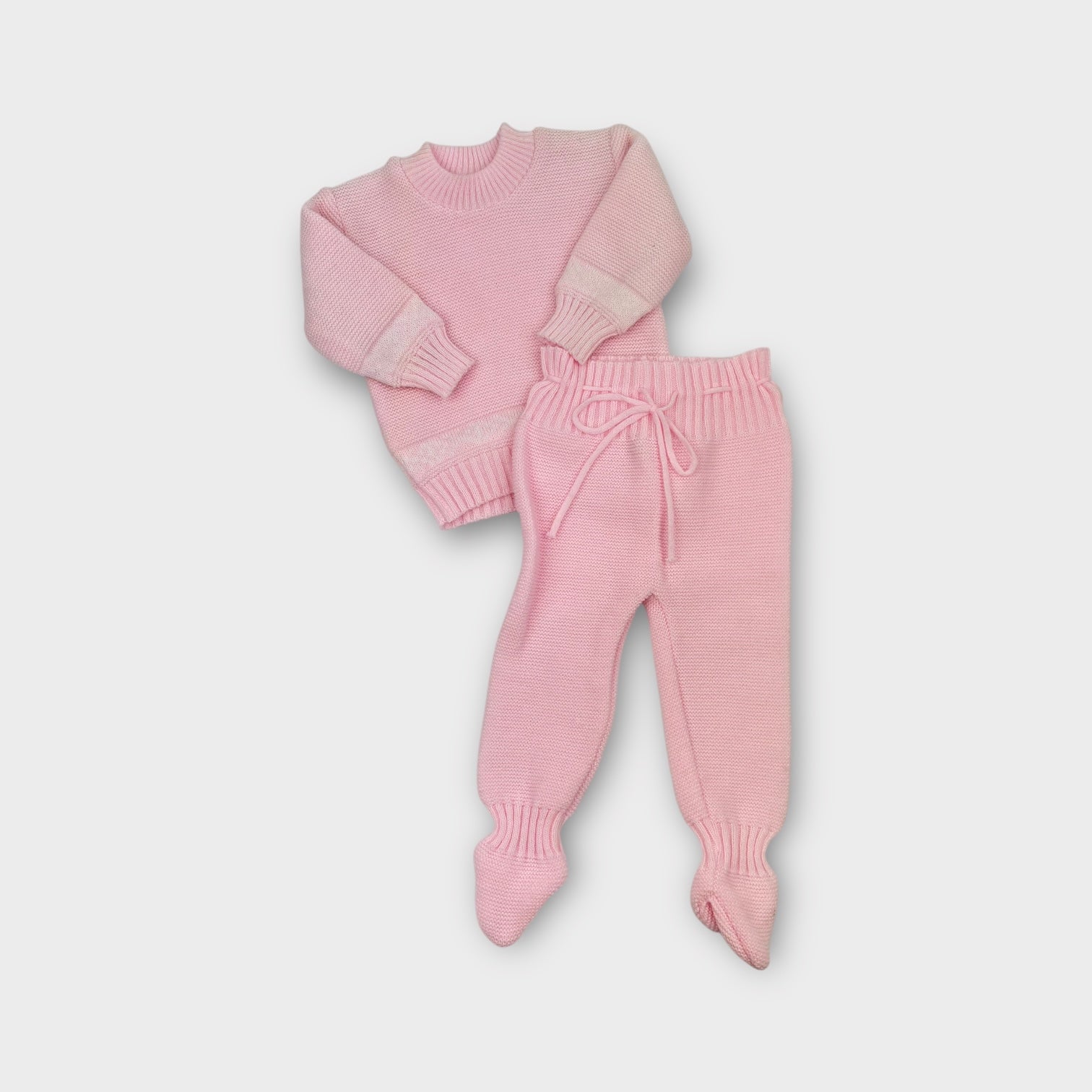 Vintage Pink Knit Set, Size 0