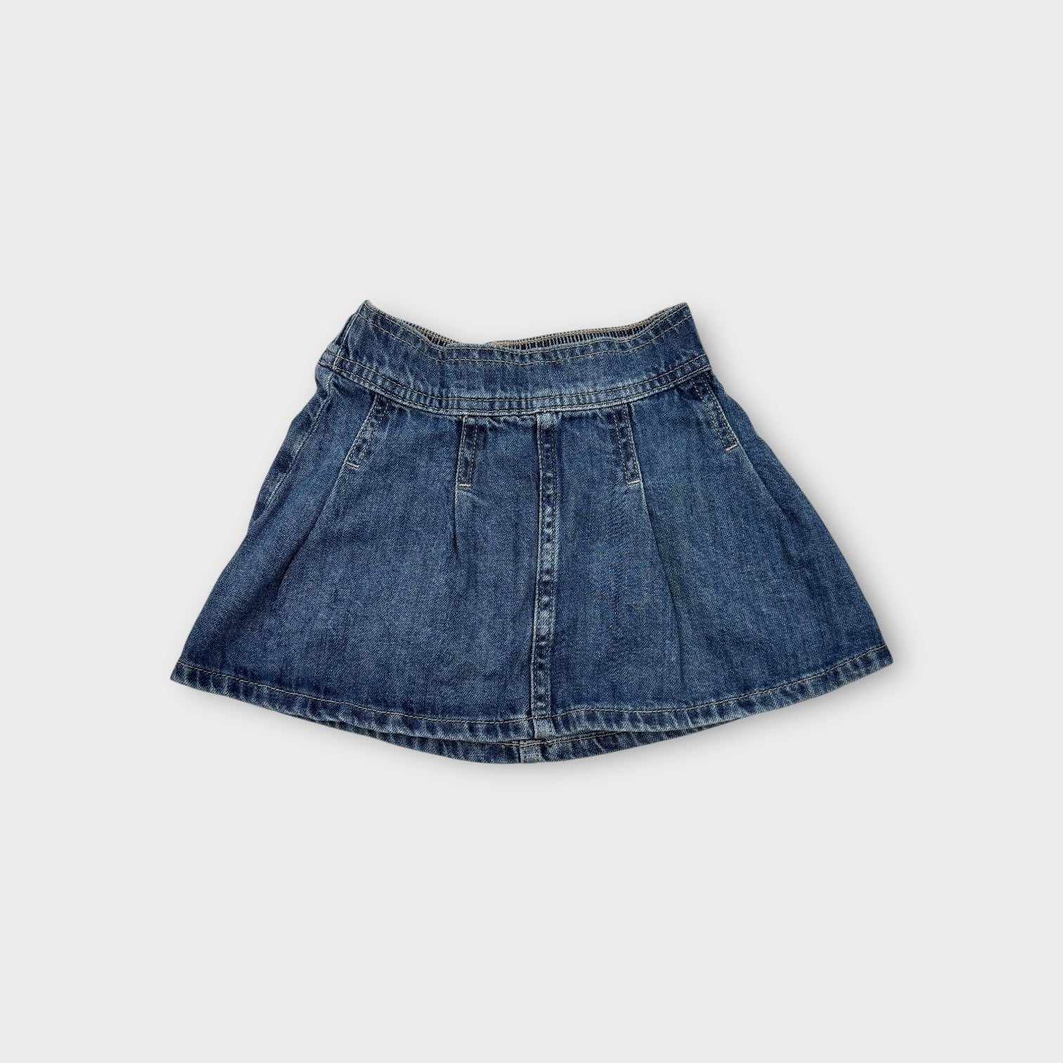Denim Pleated Skirt, Size 2