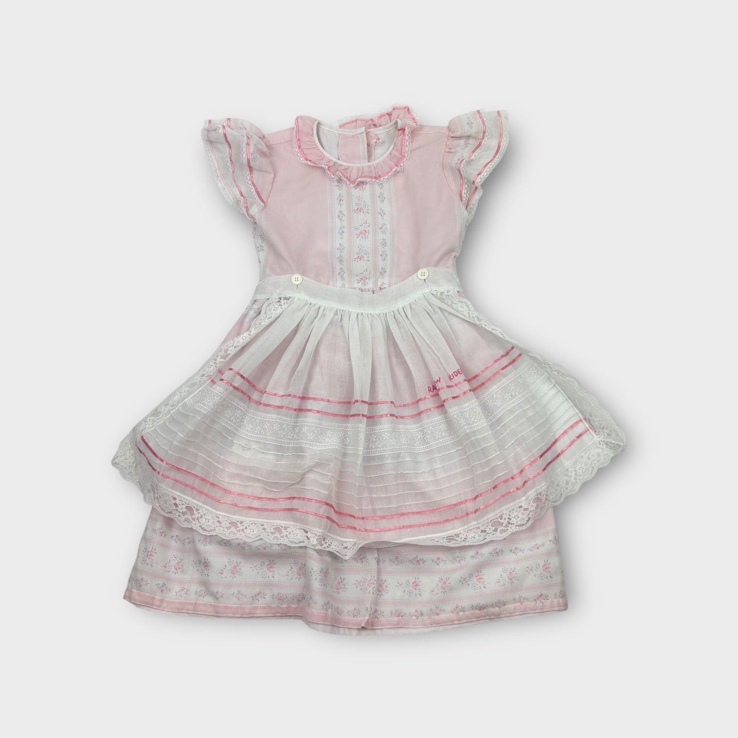 Vintage Ruffle Collar Dress, Size 8