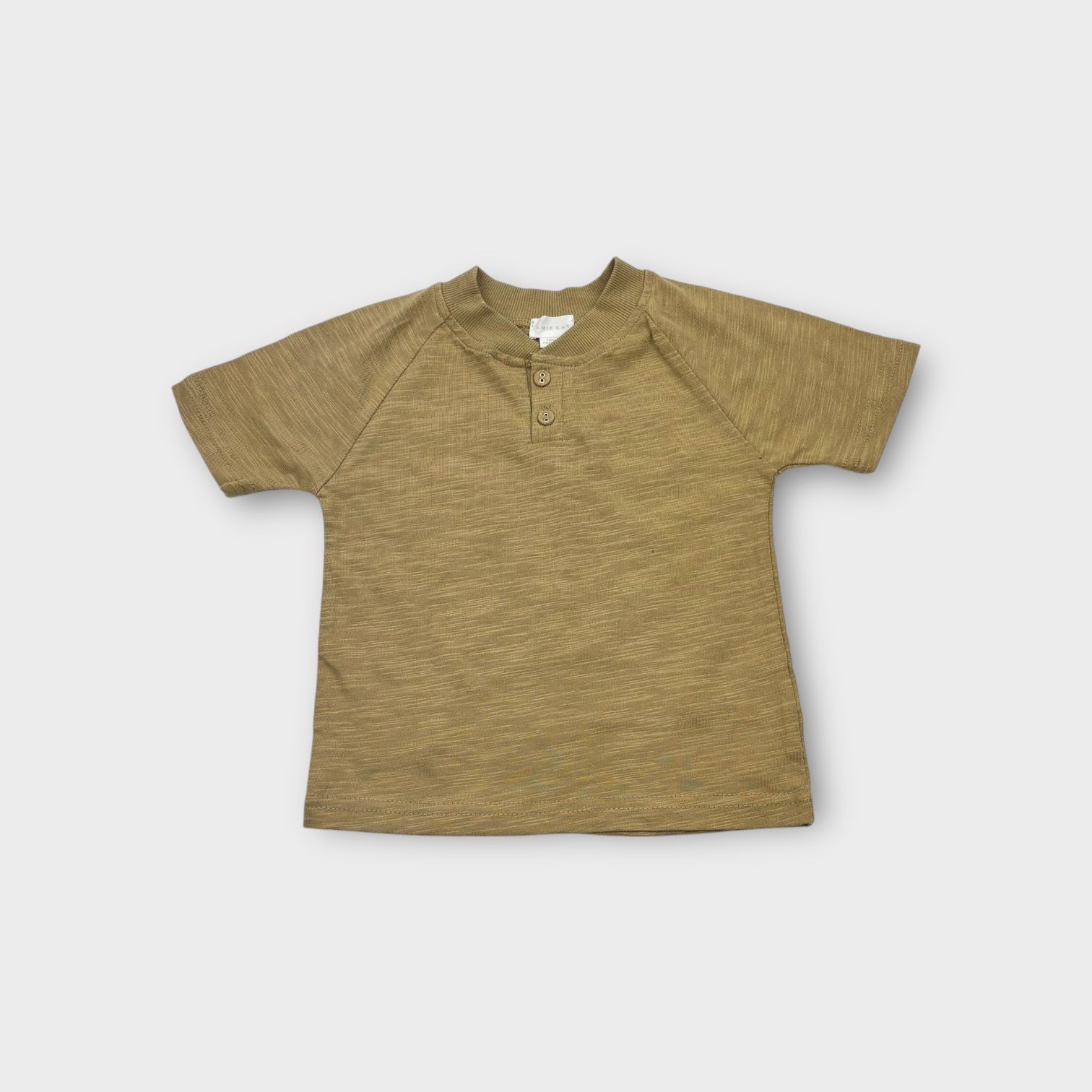 Jamie Kay Khaki Henley T-Shirt, Size 0