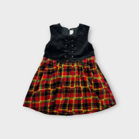Vintage Plaid Dress & Matching Bag, Size 10