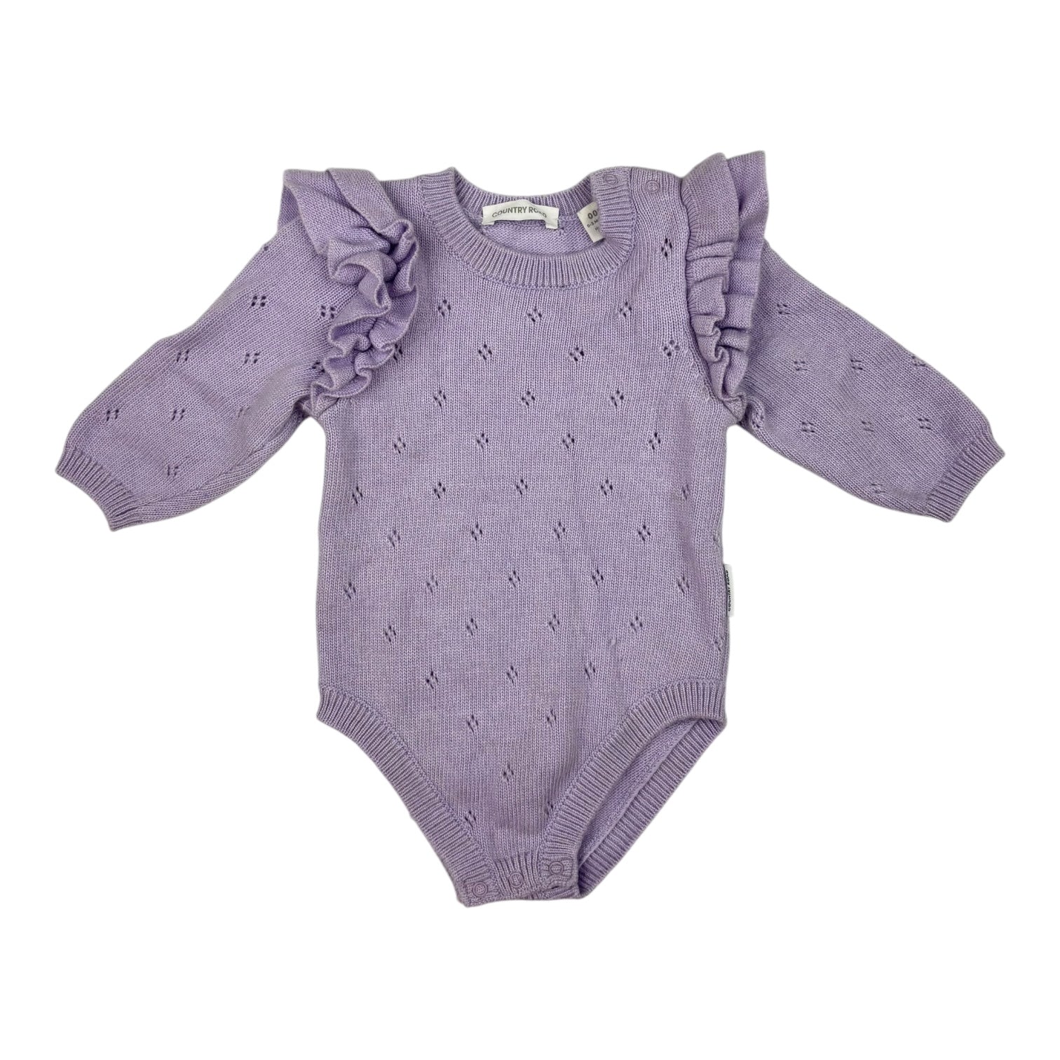 Purple Knit Bodysuit, Size 000