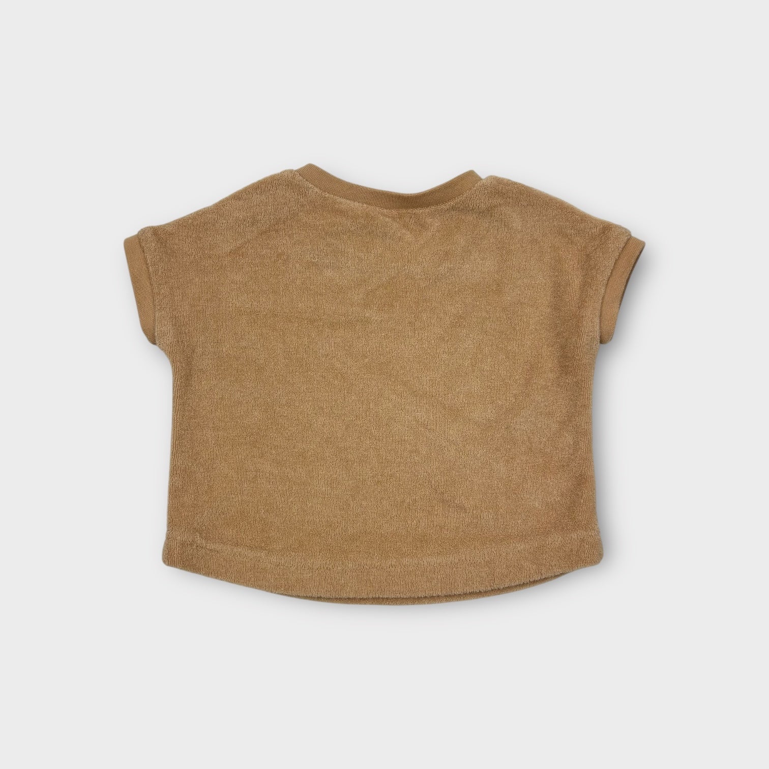 Quincy Mae Beige Terry T-Shirt, Size 00