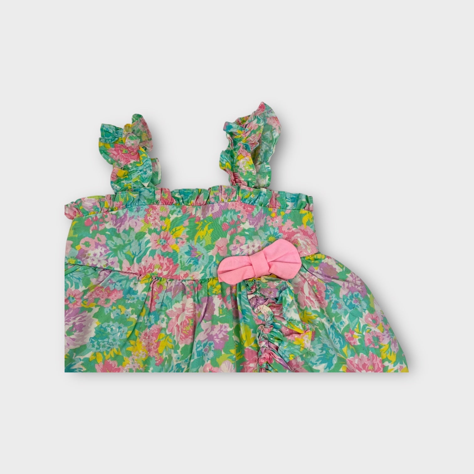 Vintage Pastel Floral Romper, Size 0