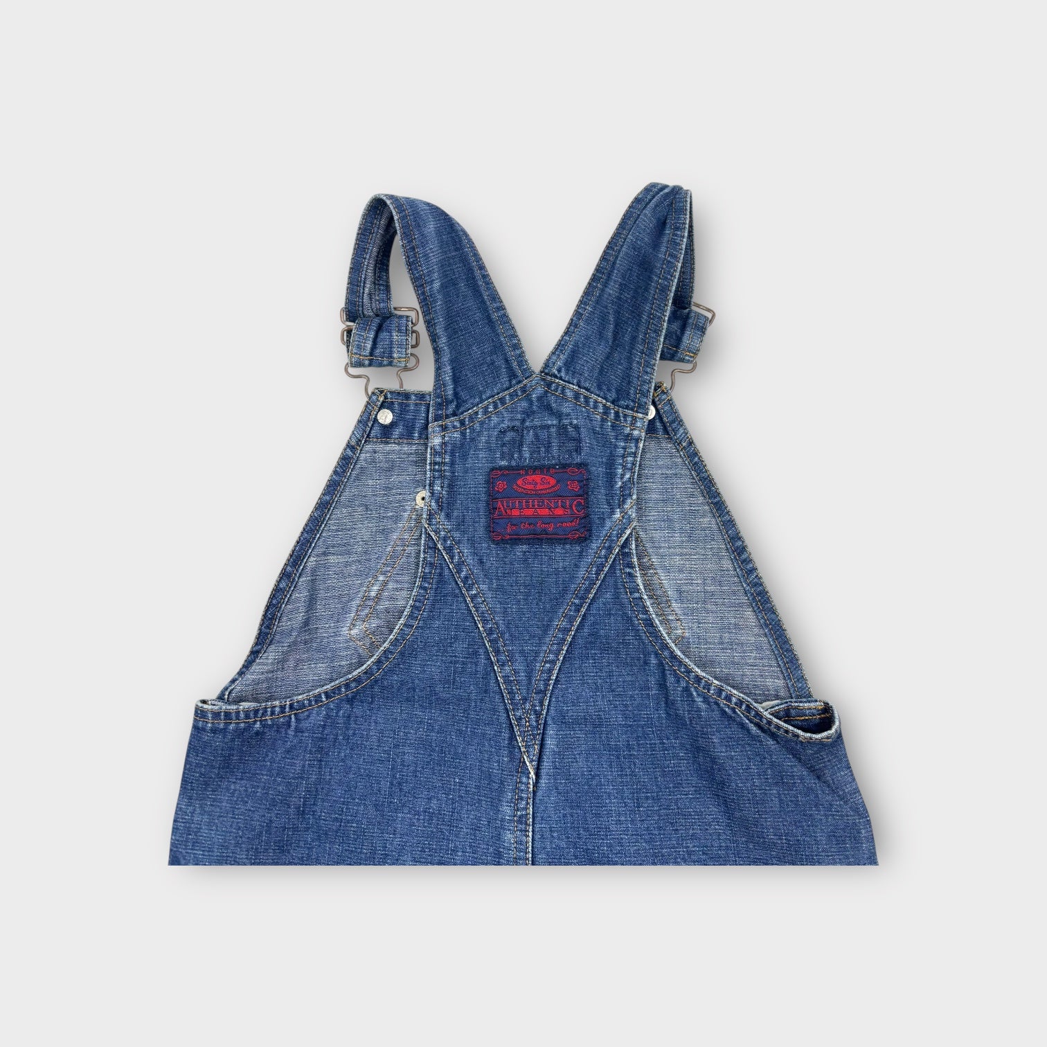 Vintage Route 66 Denim Overalls, Size 7
