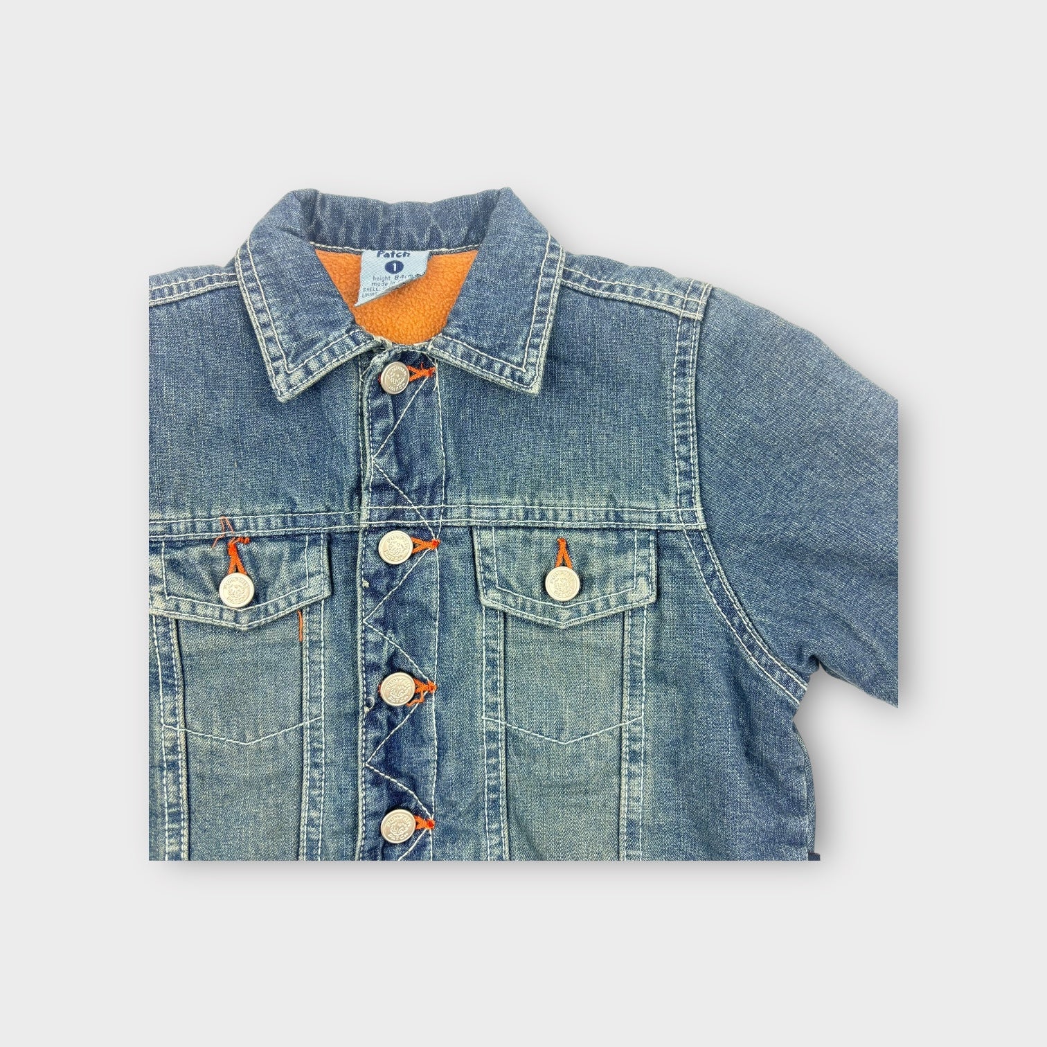 Vintage Pumpkin Patch Denim Bomber, Size 1
