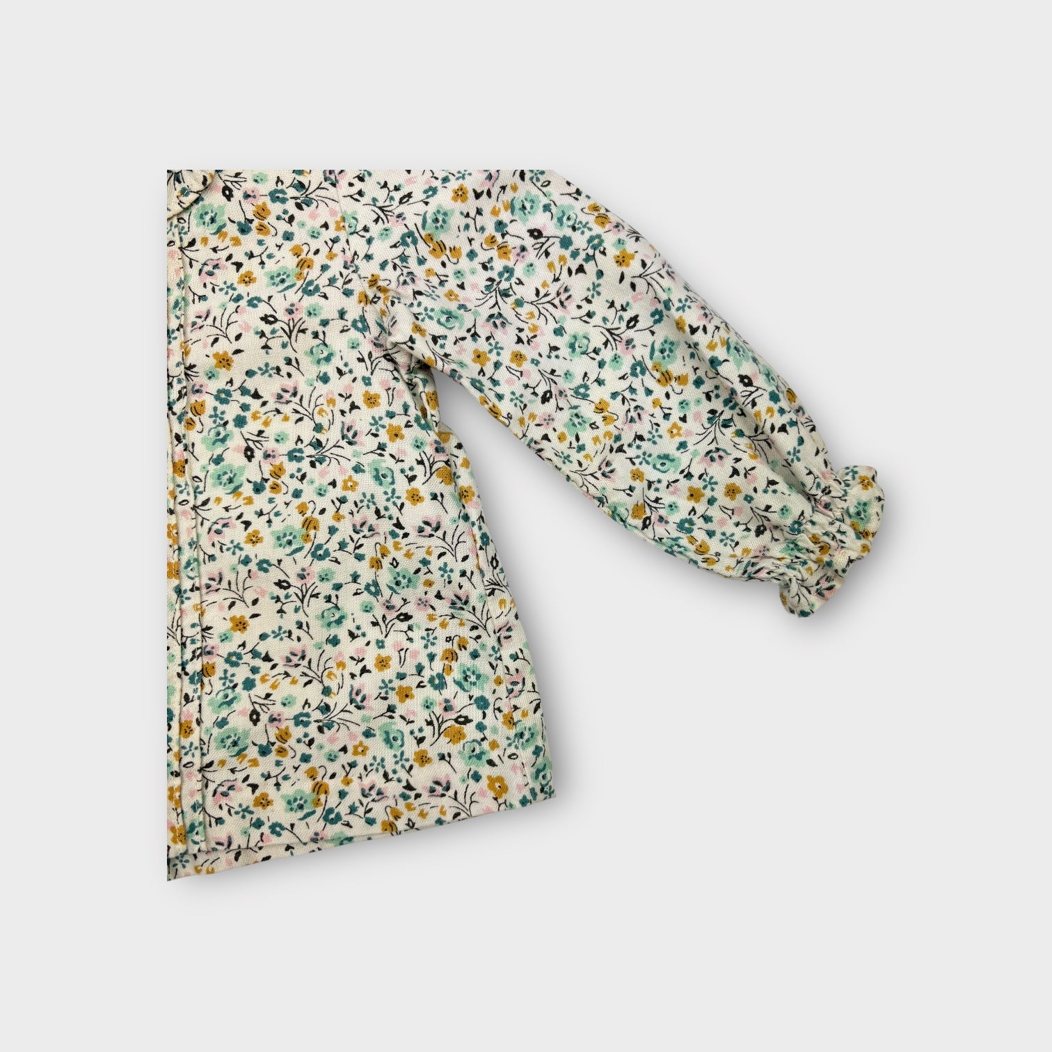 Floral Print Long Sleeve Blouse, Size 0