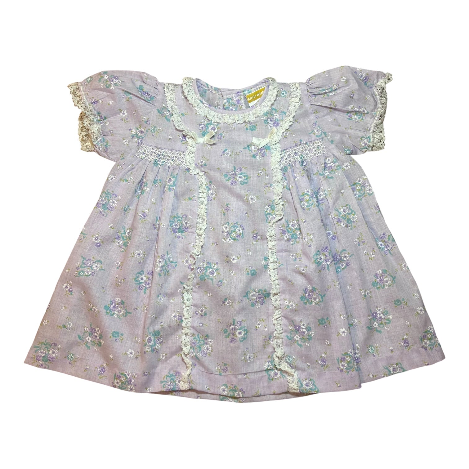 Vintage Little Wishes Purple Floral Dress, Size 1