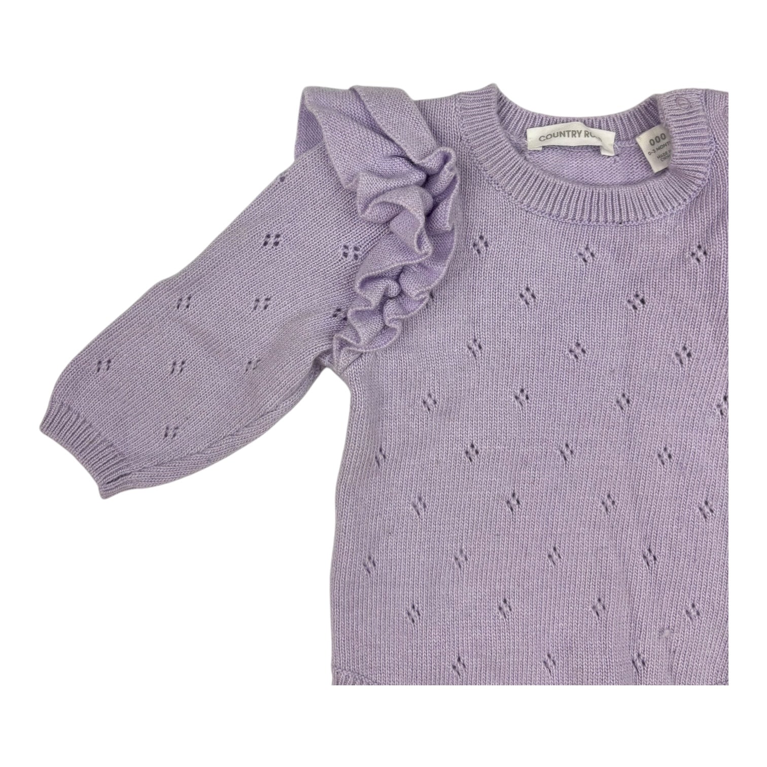 Purple Knit Bodysuit, Size 000