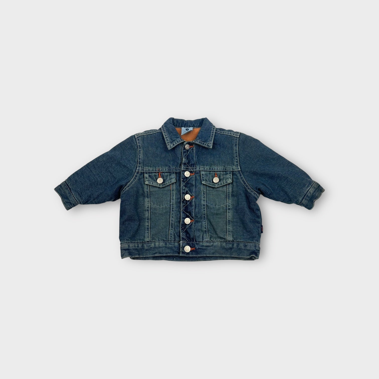 Vintage Pumpkin Patch Denim Bomber, Size 1