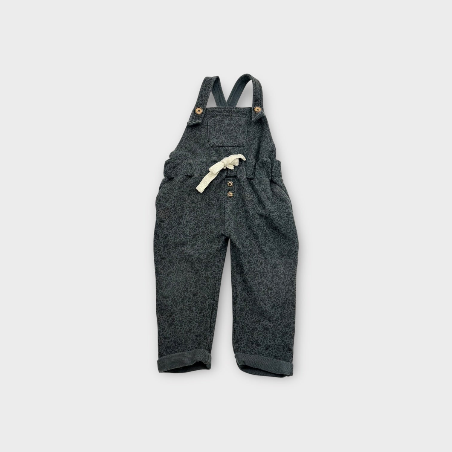 Jamie Kay Dark Paisley Print Overalls, Size 0