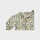 Floral Print Long Sleeve Blouse, Size 0