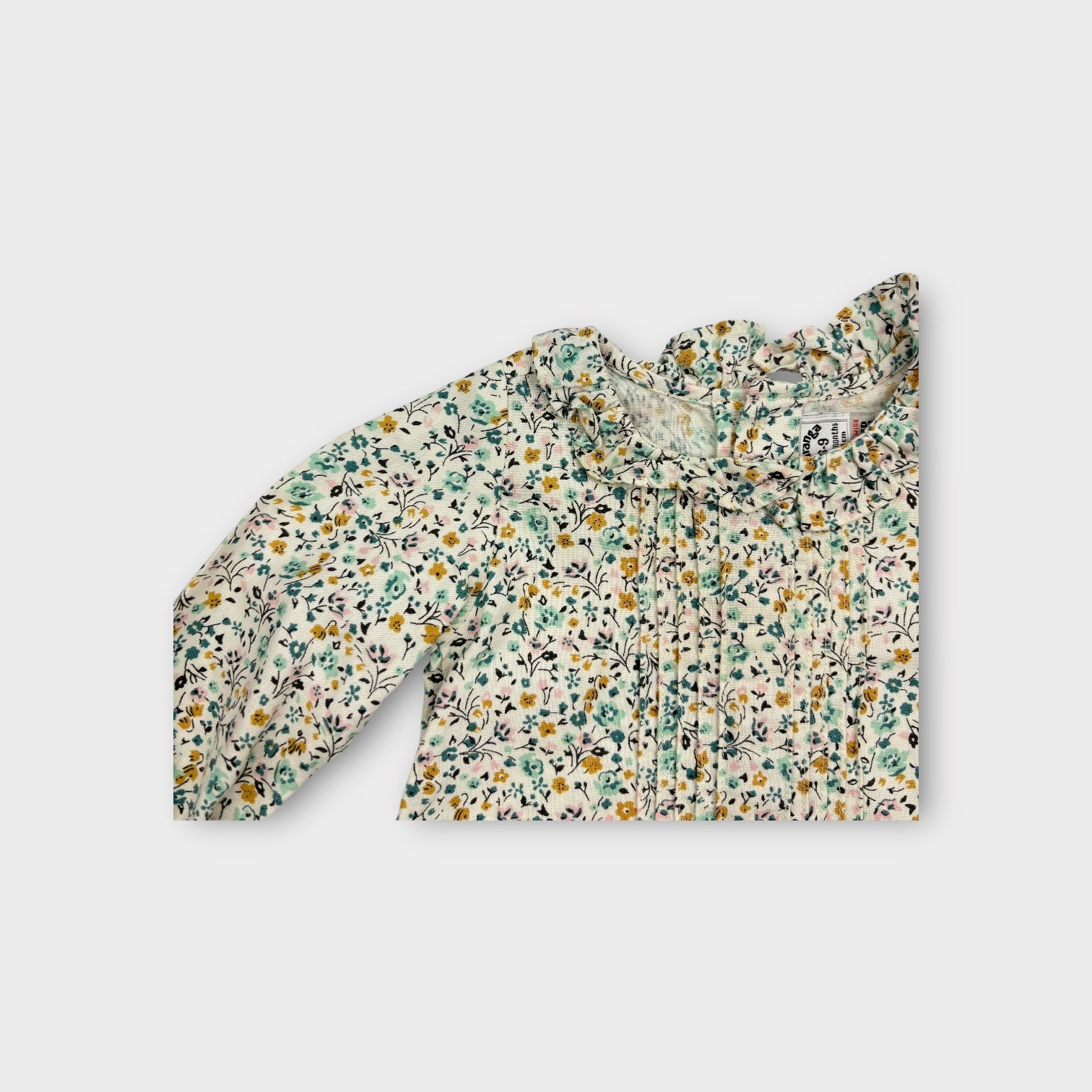 Floral Print Long Sleeve Blouse, Size 0