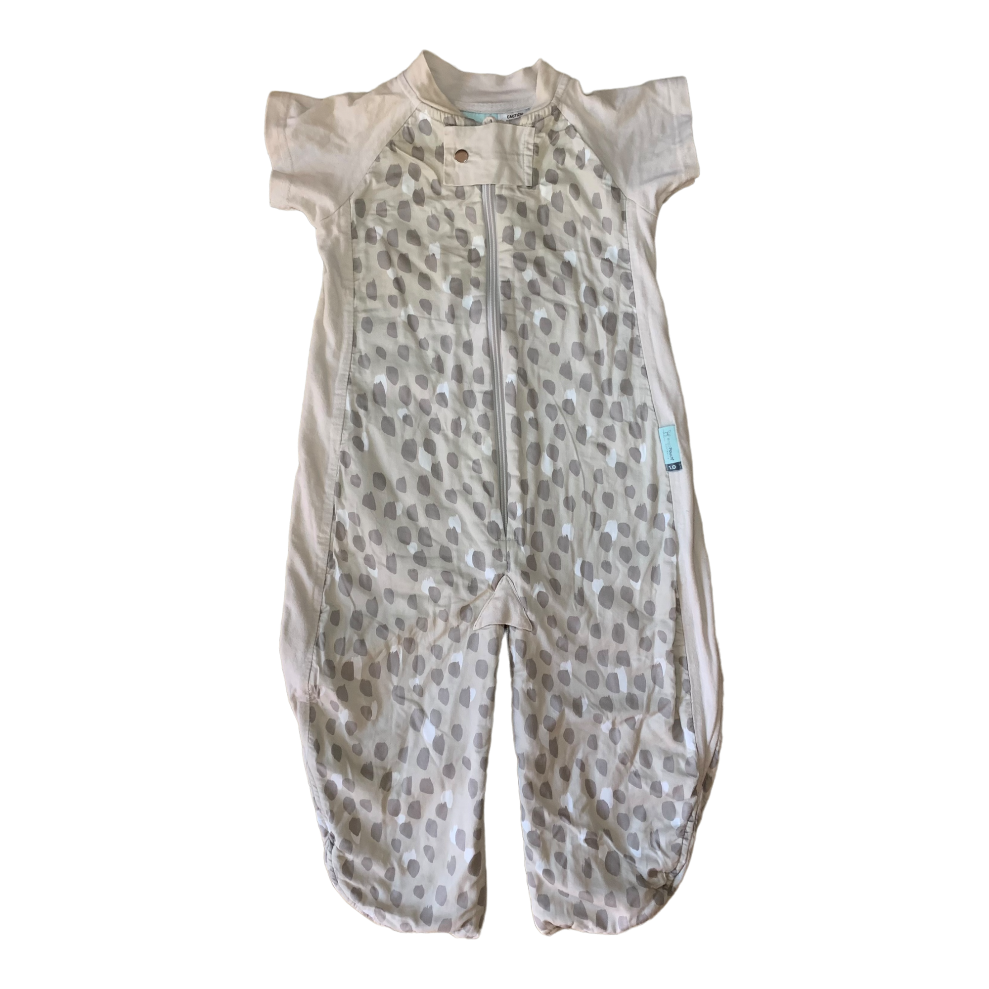 Grey Leopard Sleep suit, Size 2-12 months