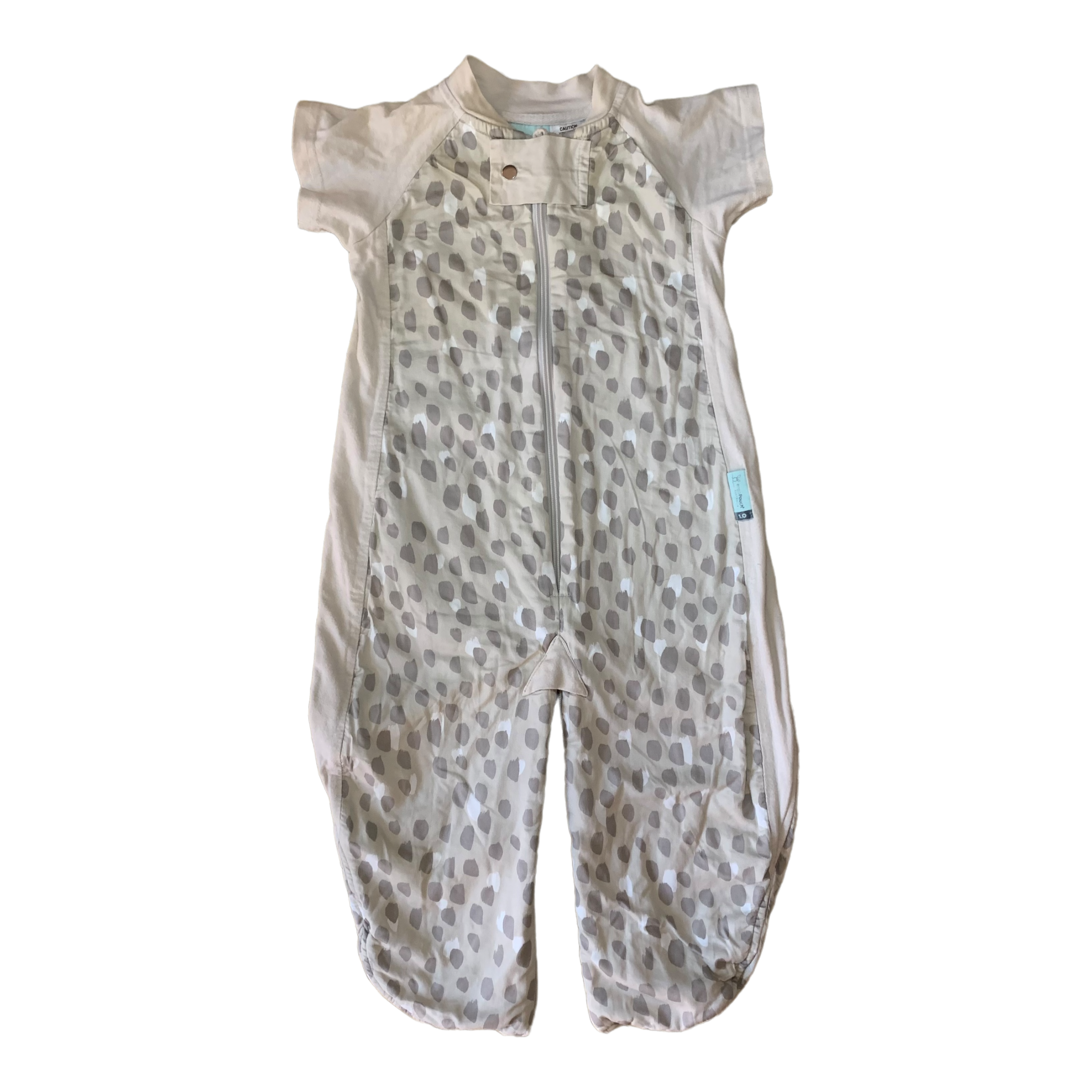 Grey Leopard Sleep suit, Size 2-12 months