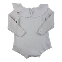White Knit Romper, Size 2