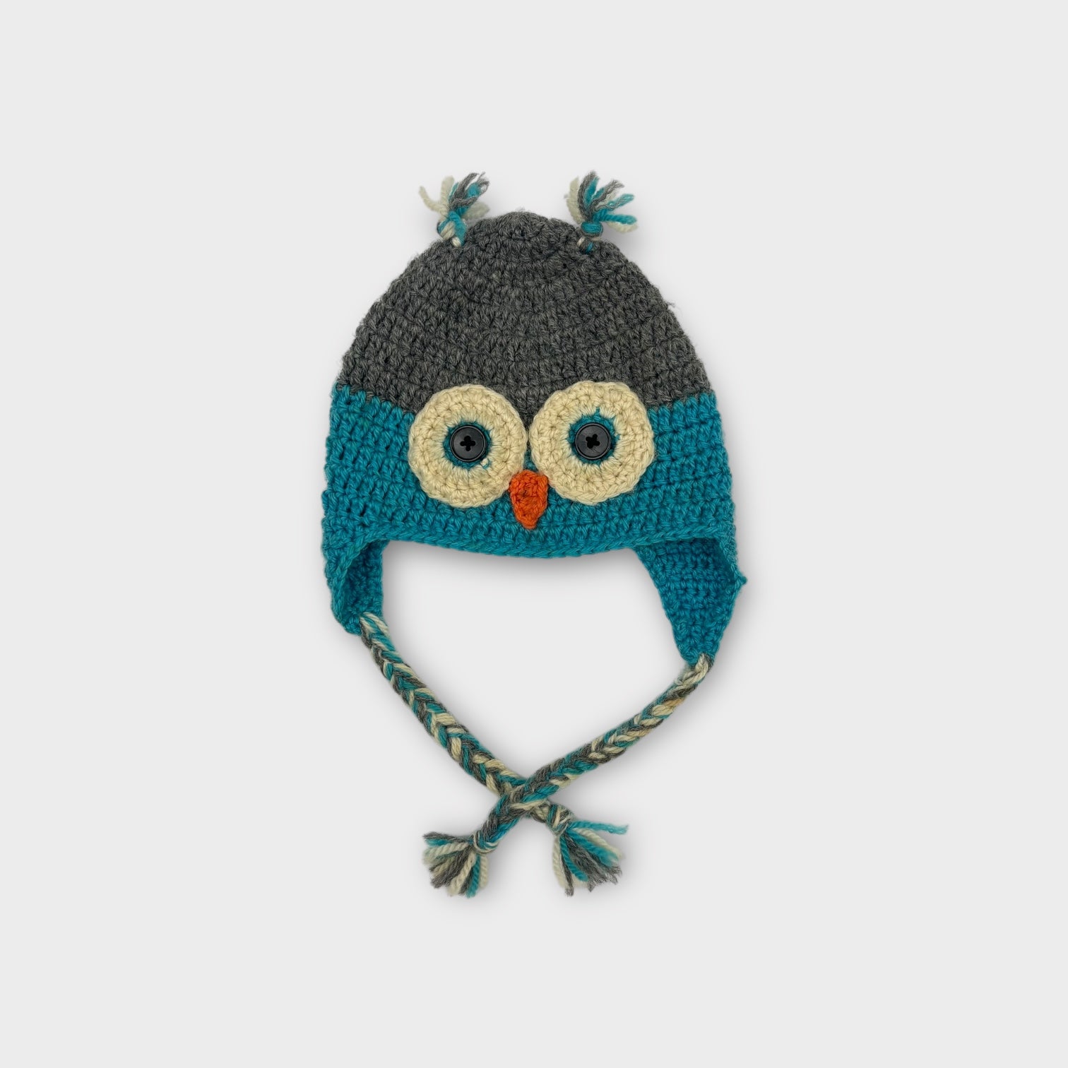 Handmade Owl Beanie, Size XS
