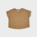 Quincy Mae Beige Terry T-Shirt, Size 00