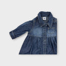 Petit Bateau Denim Button Down Dress, Size 00